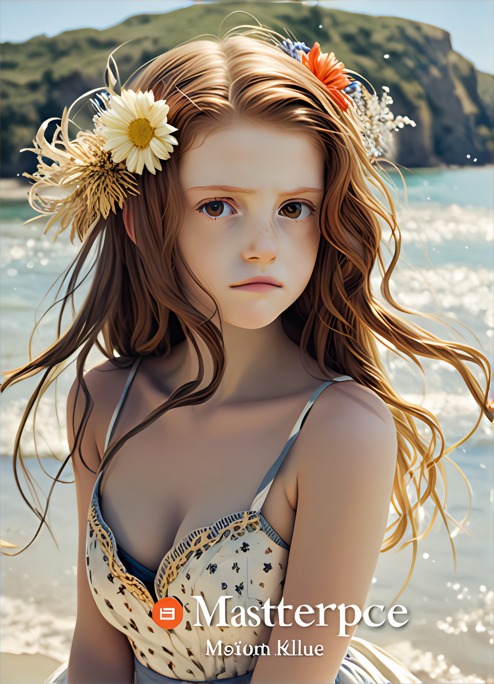 The girl on the beach image