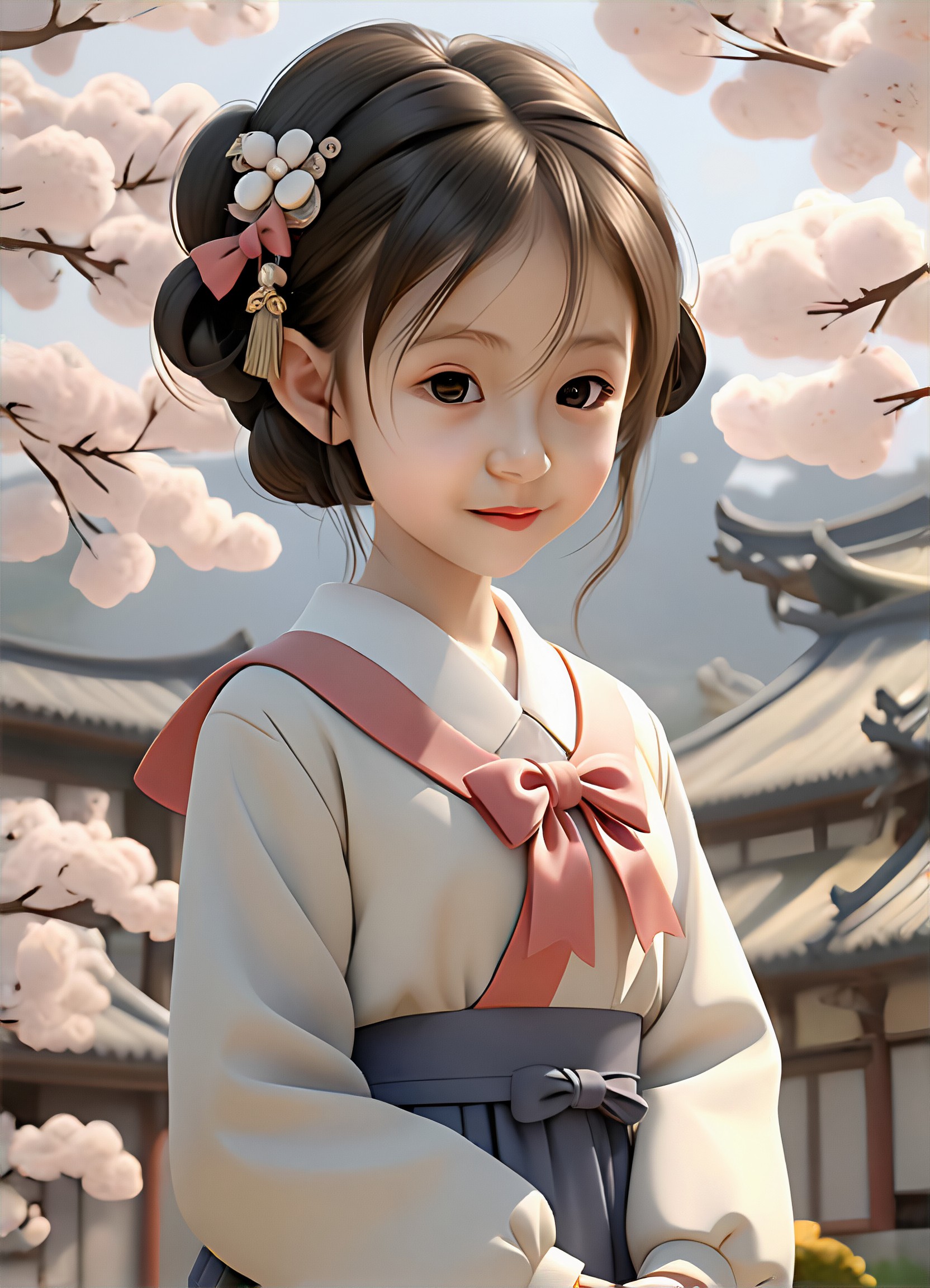 Cute antique style little girl image