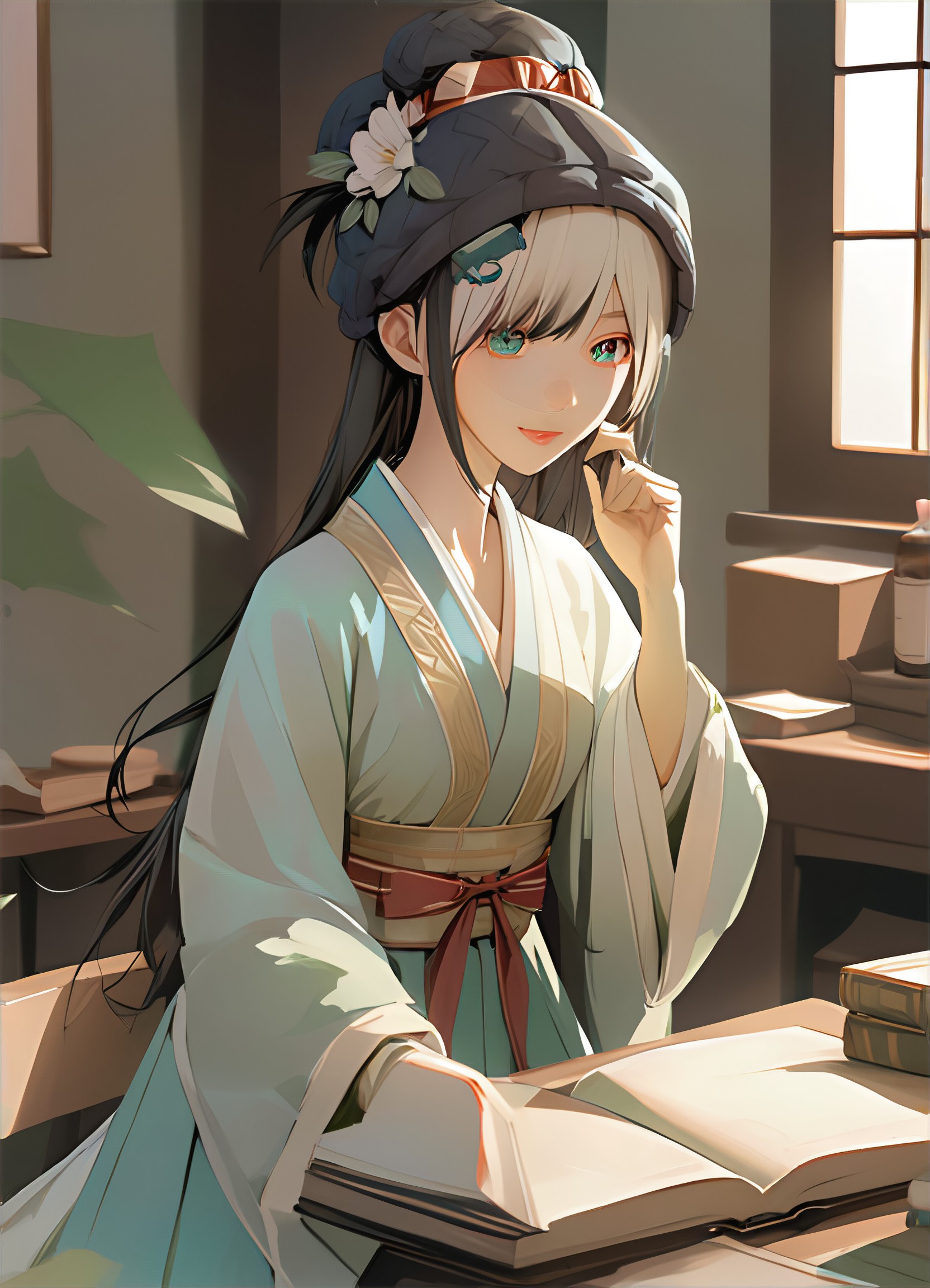 The girl who reads books image