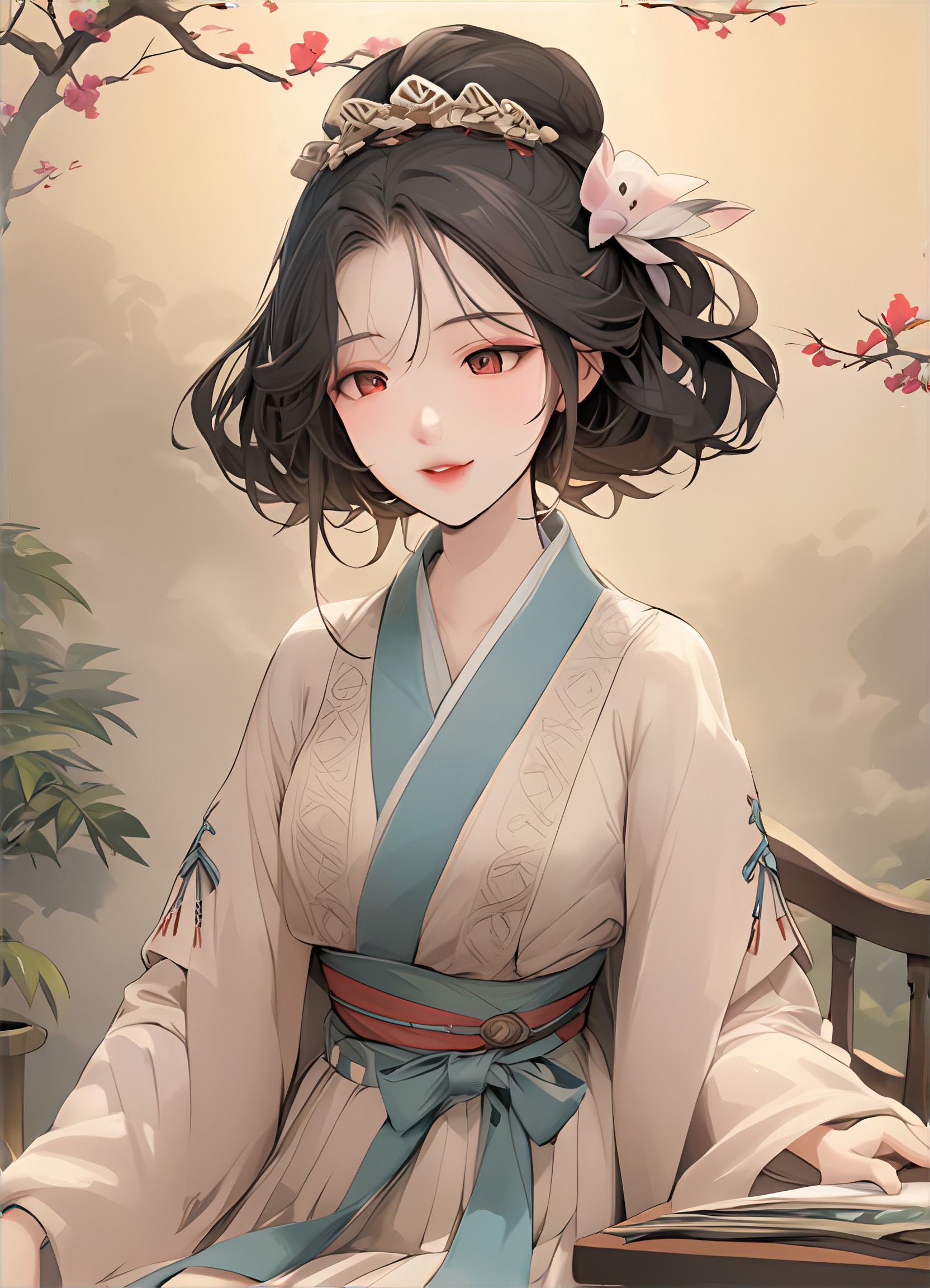 Ancient costume girl image