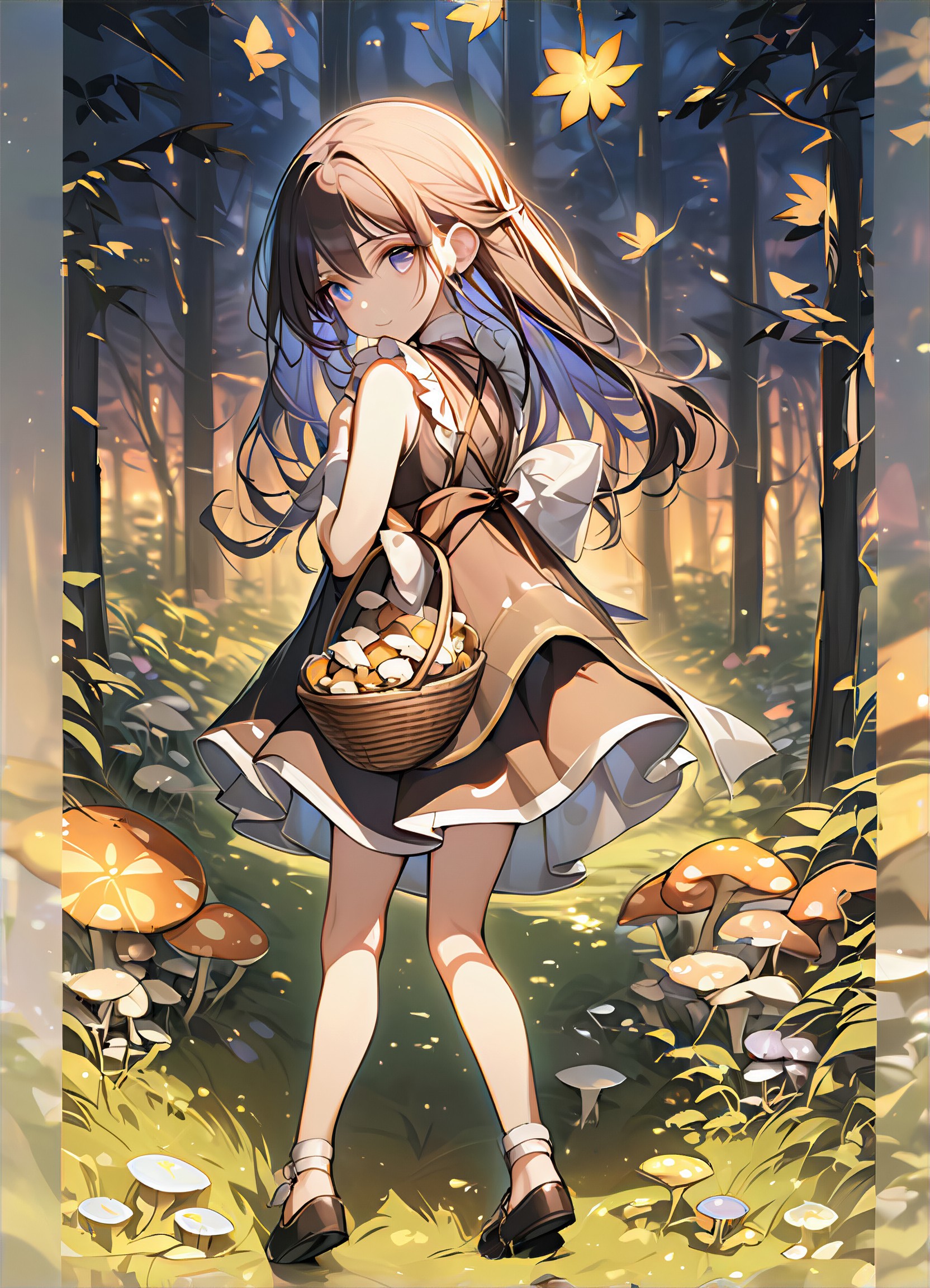 A Girl Picking Mushroom image