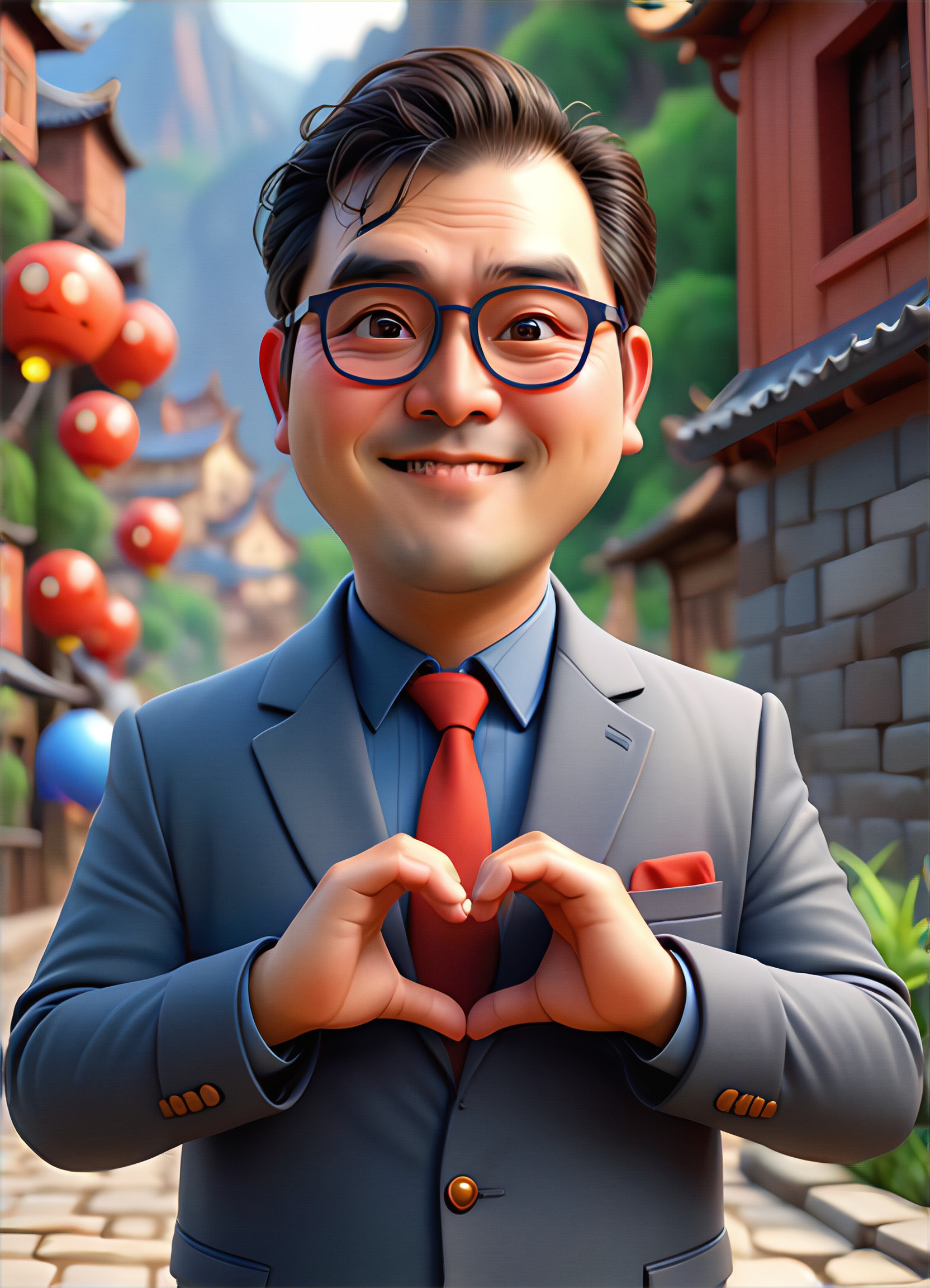 Cute 3D office worker image