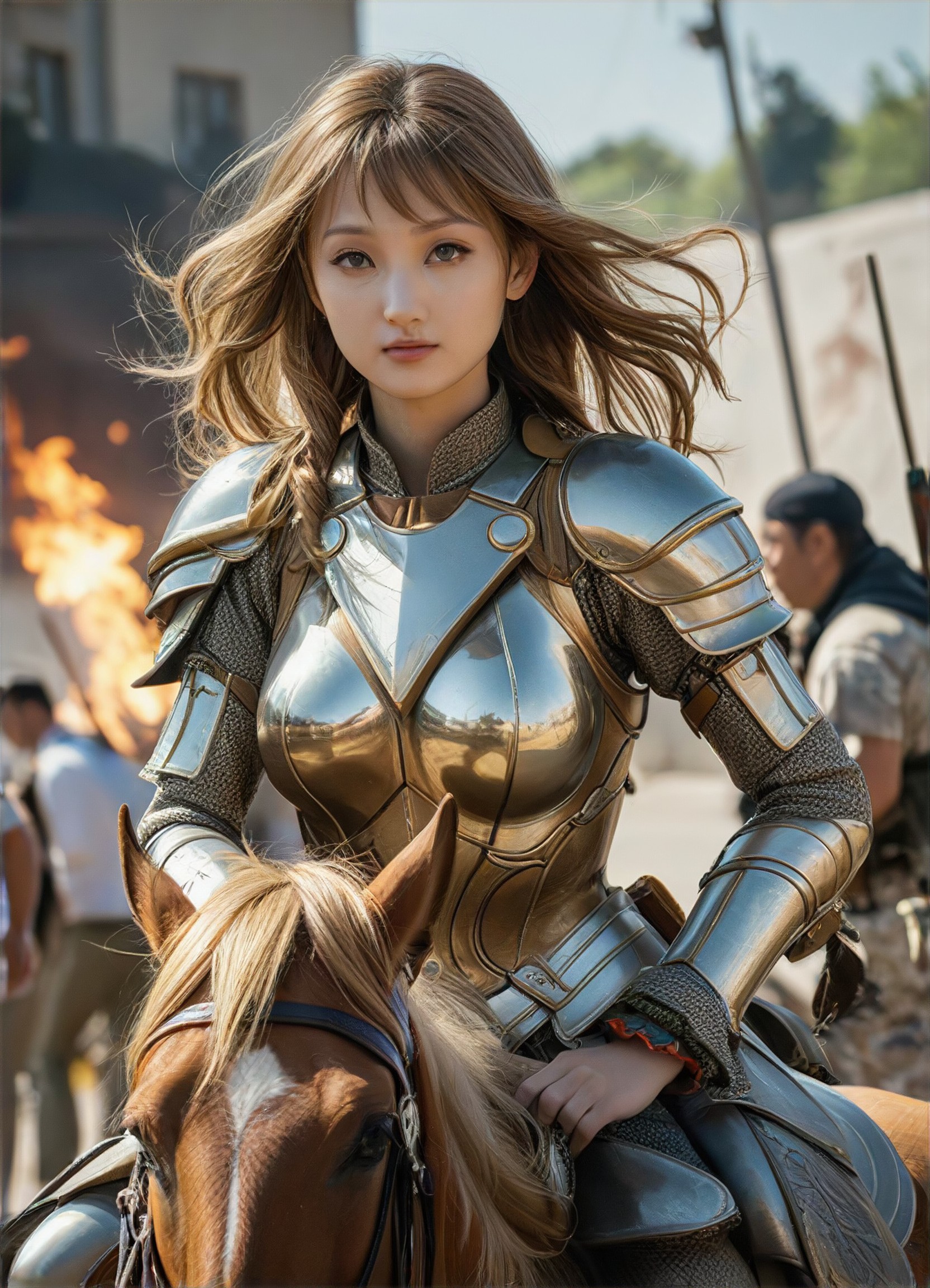 Medieval female warrior image