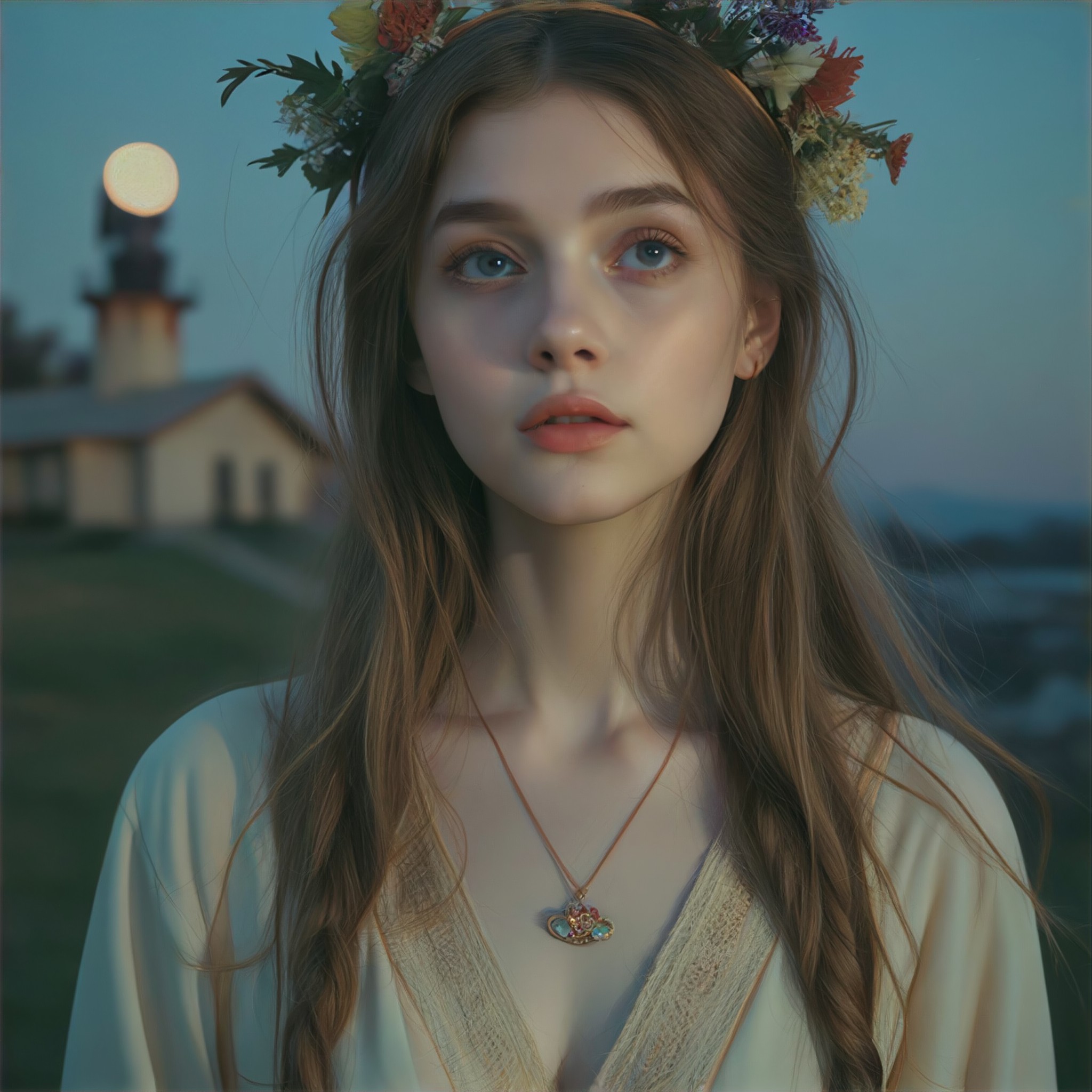 The Forest Prophet outside the Castle in the Evening image