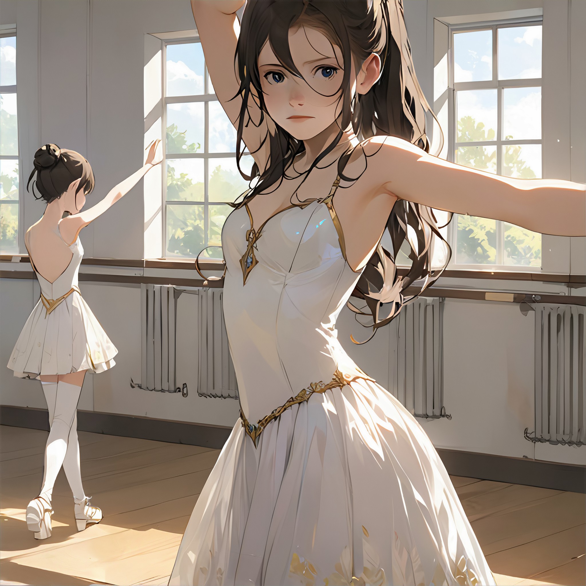 Dancing  cartoon girl image