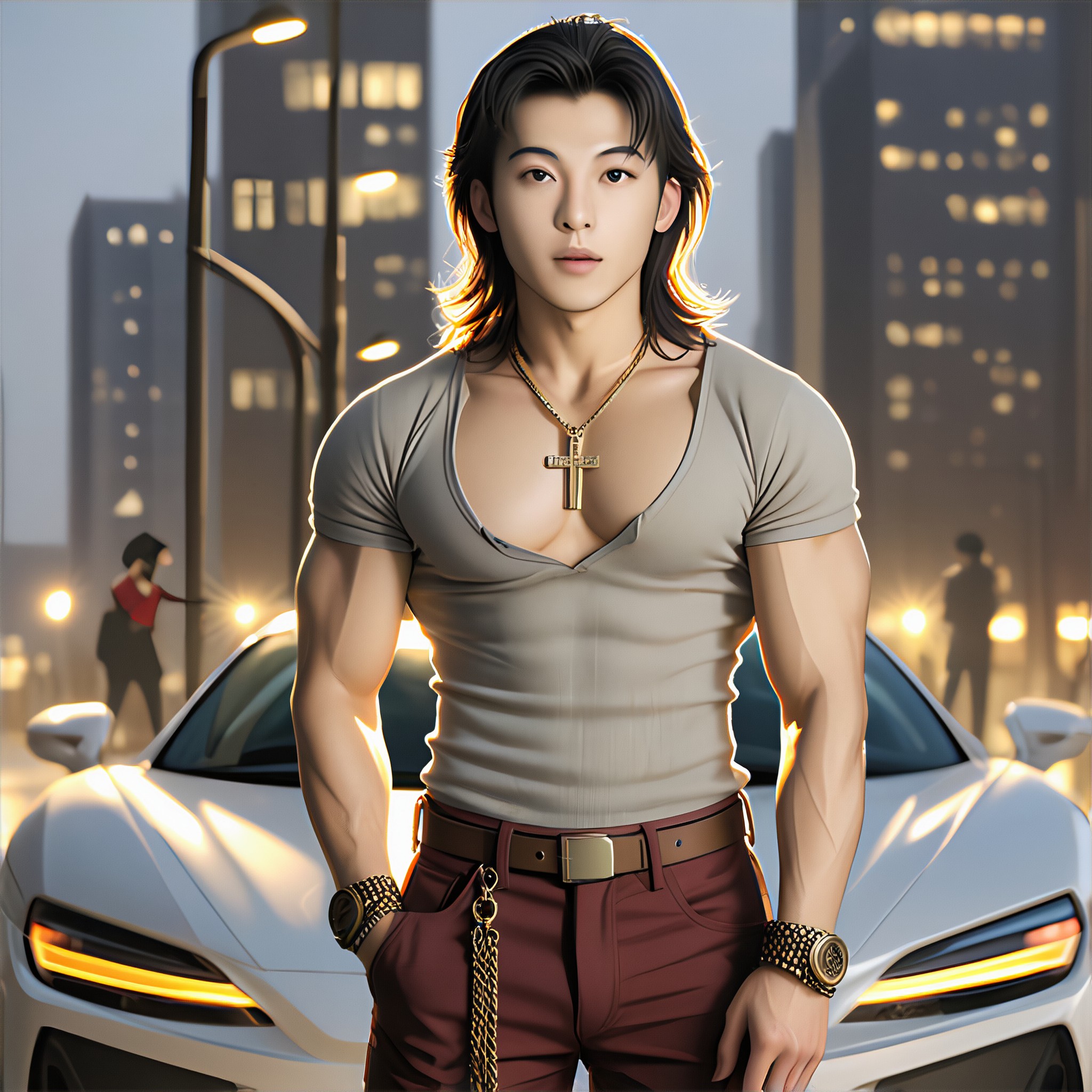 Strong male figure image