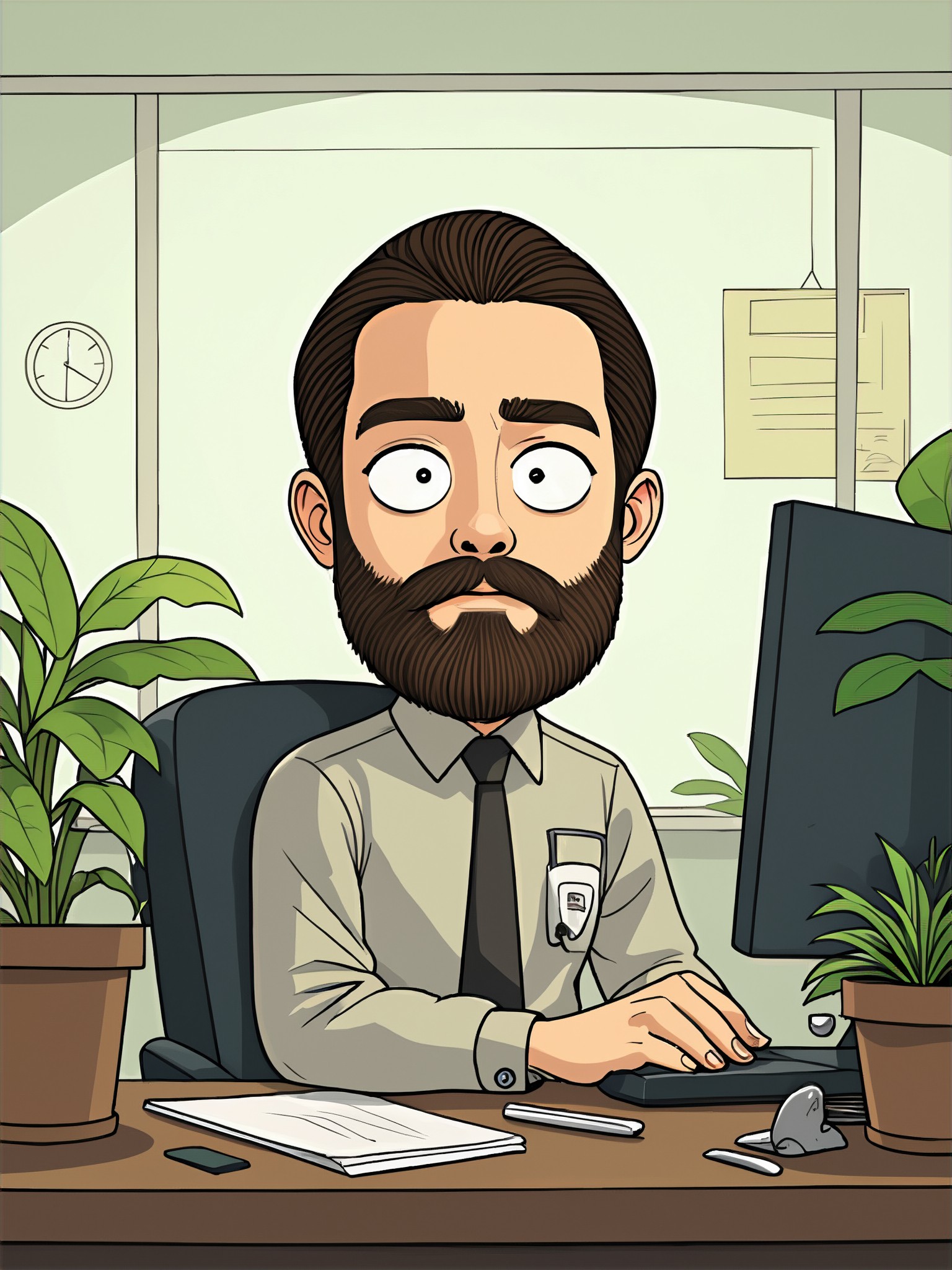 a1.art-generated Typical Police Office Setting image