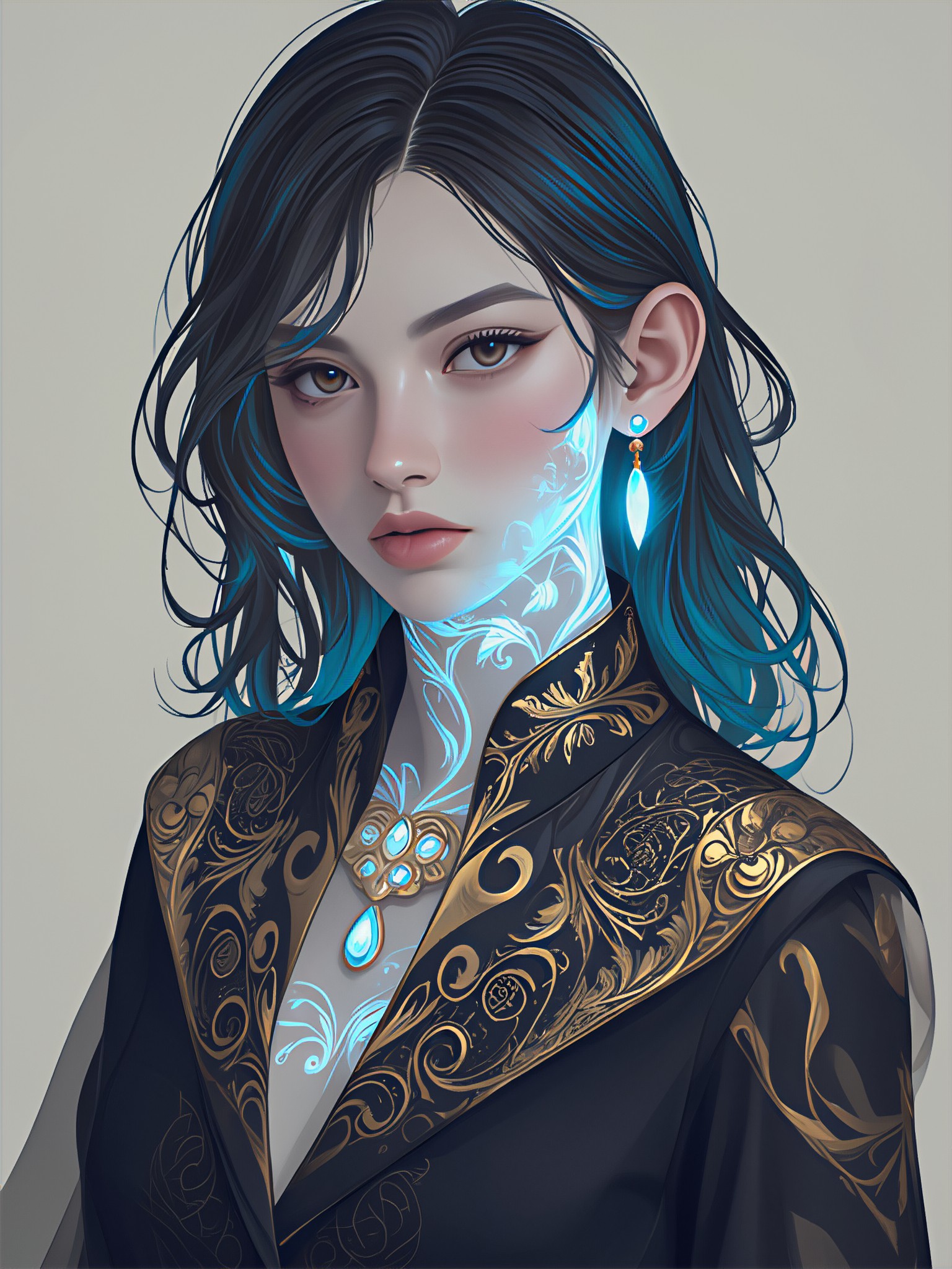 Temperament aristocratic elegance senior portrait image