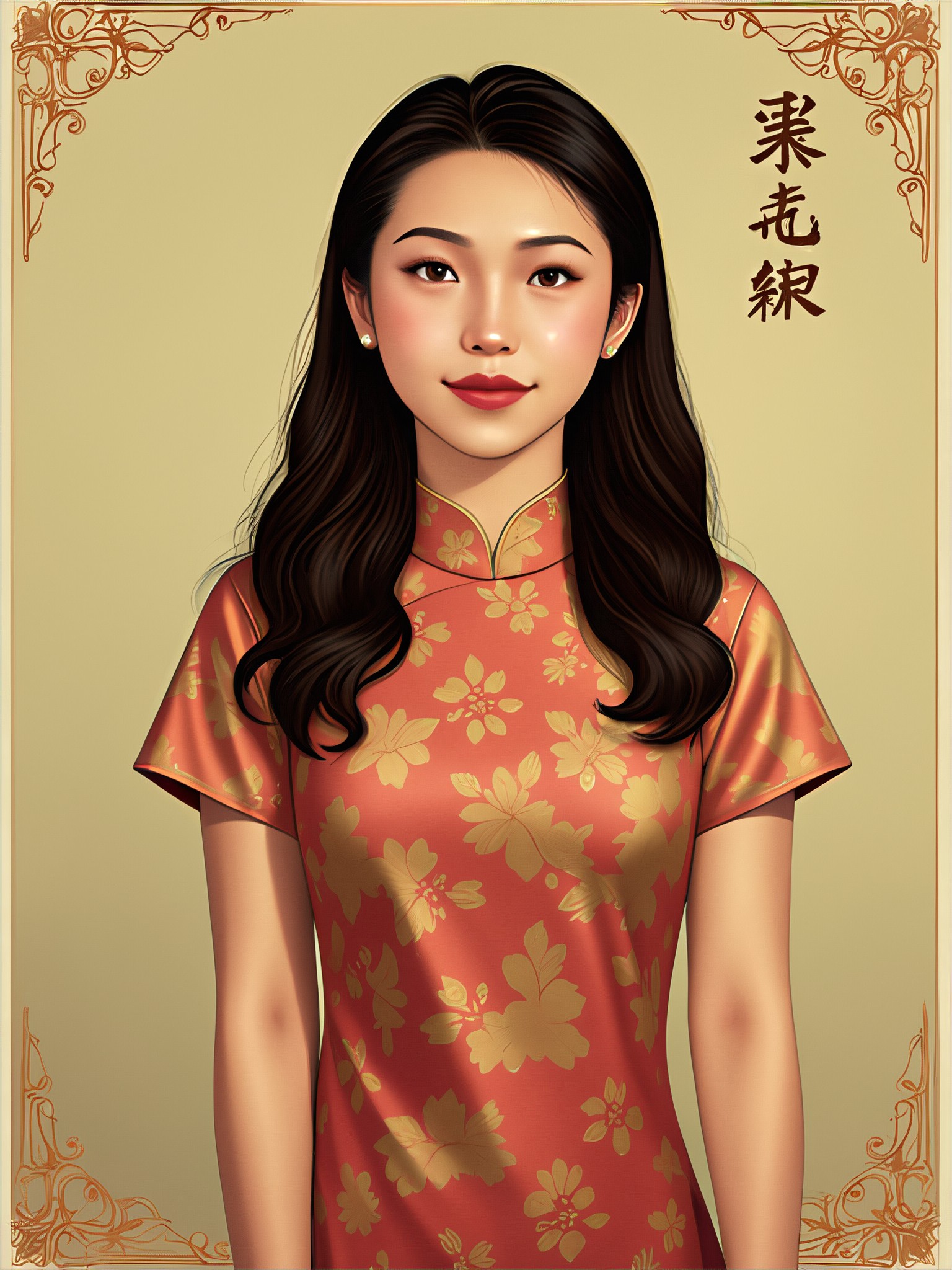 Chinese Pictorial Cheongsam Girl during the Republic of China Period image