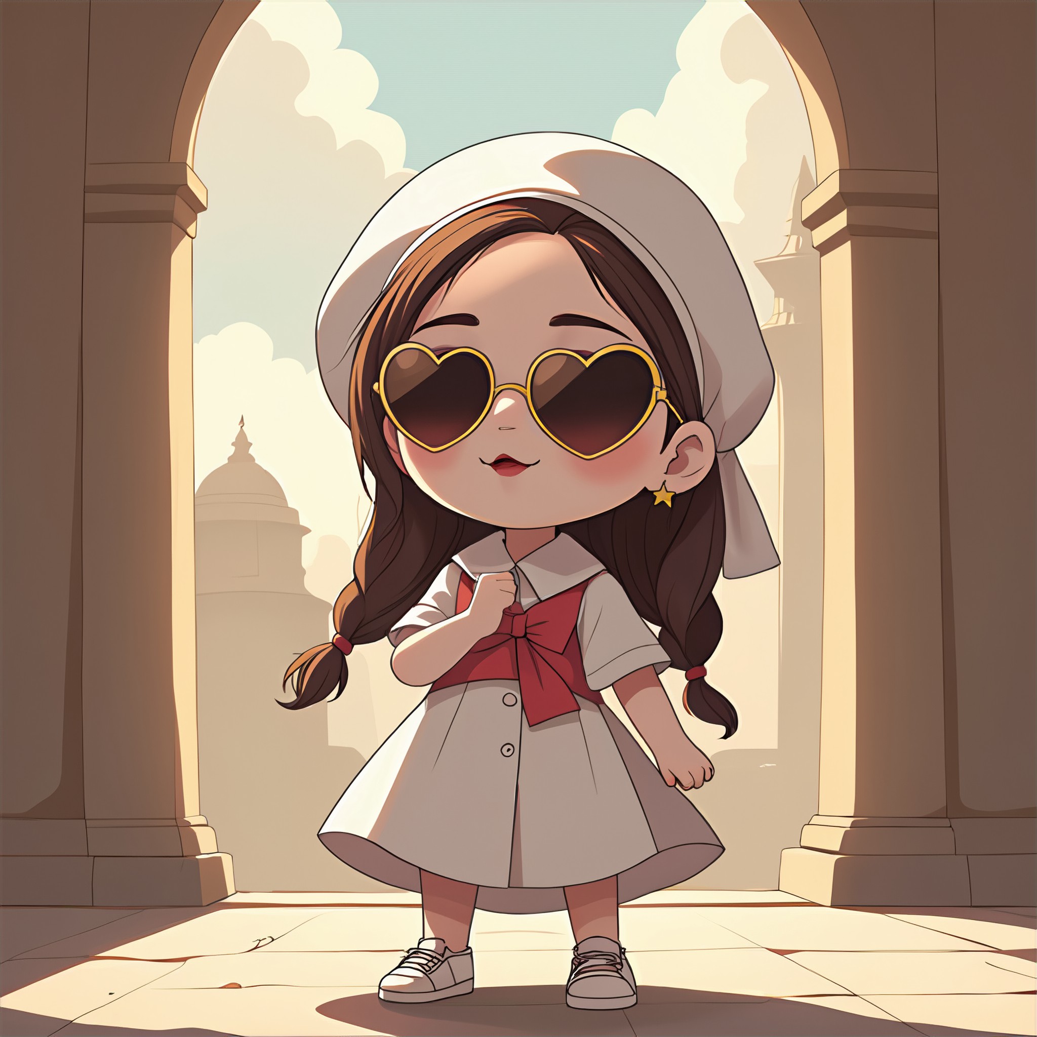 Cool Cartoon Baby with Glasses image