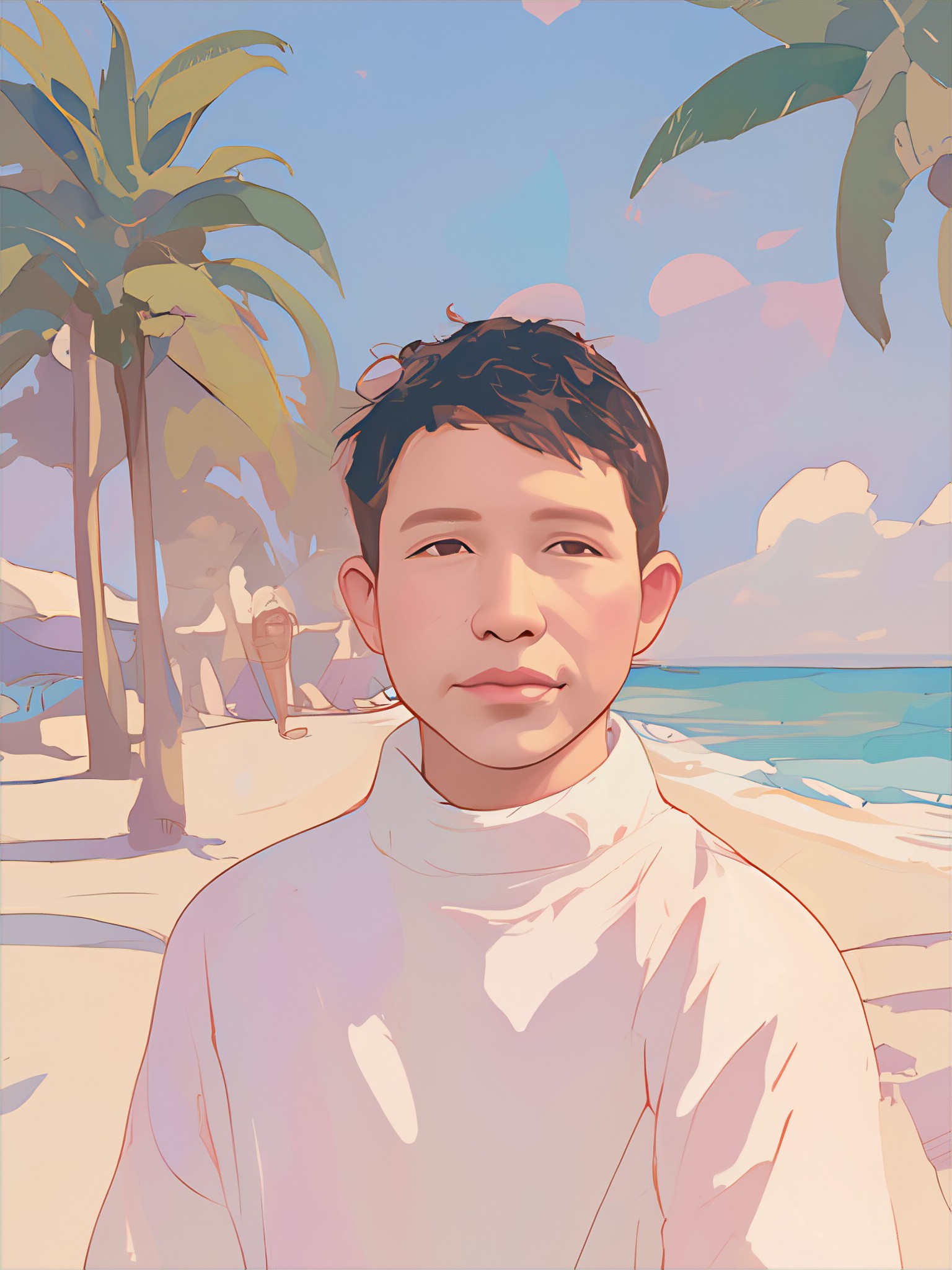 Pink healing illustrations