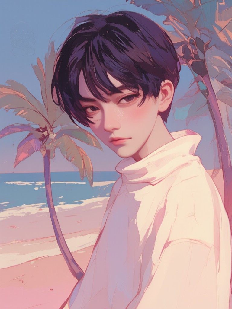 Pink healing illustrations