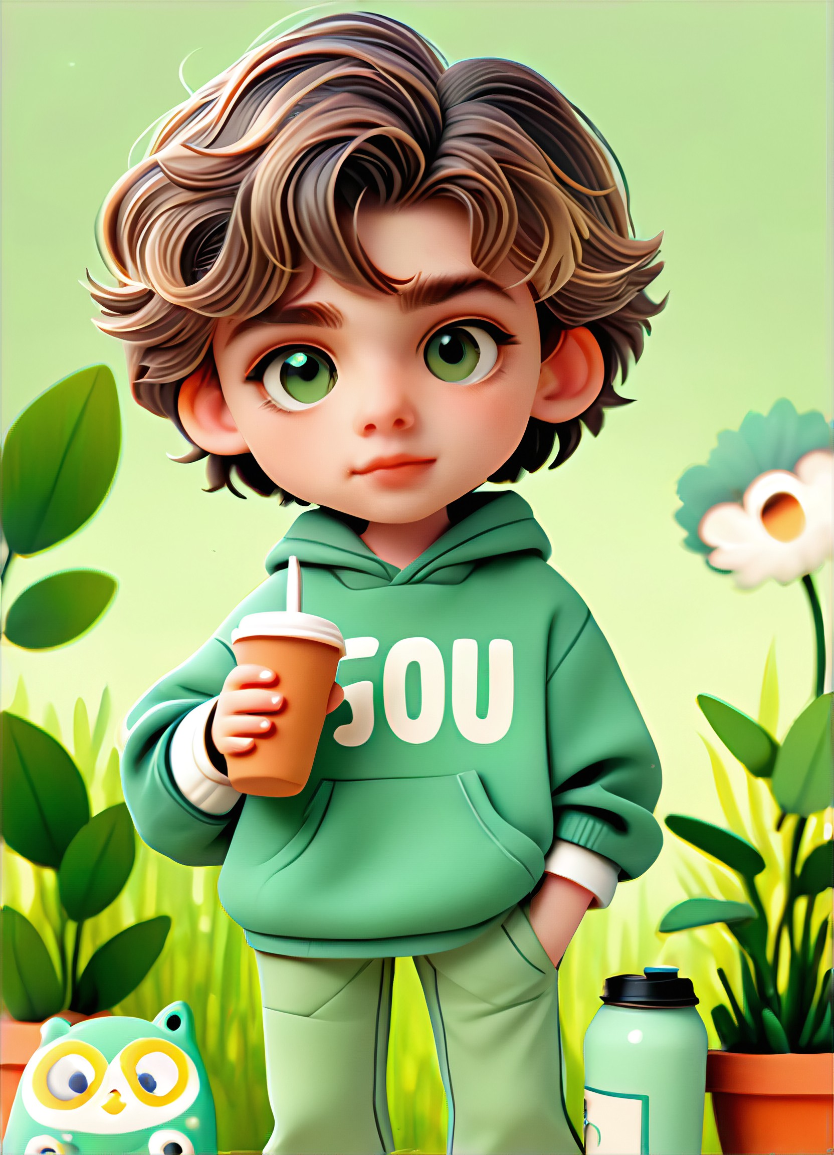 AI Green Blouse art generator