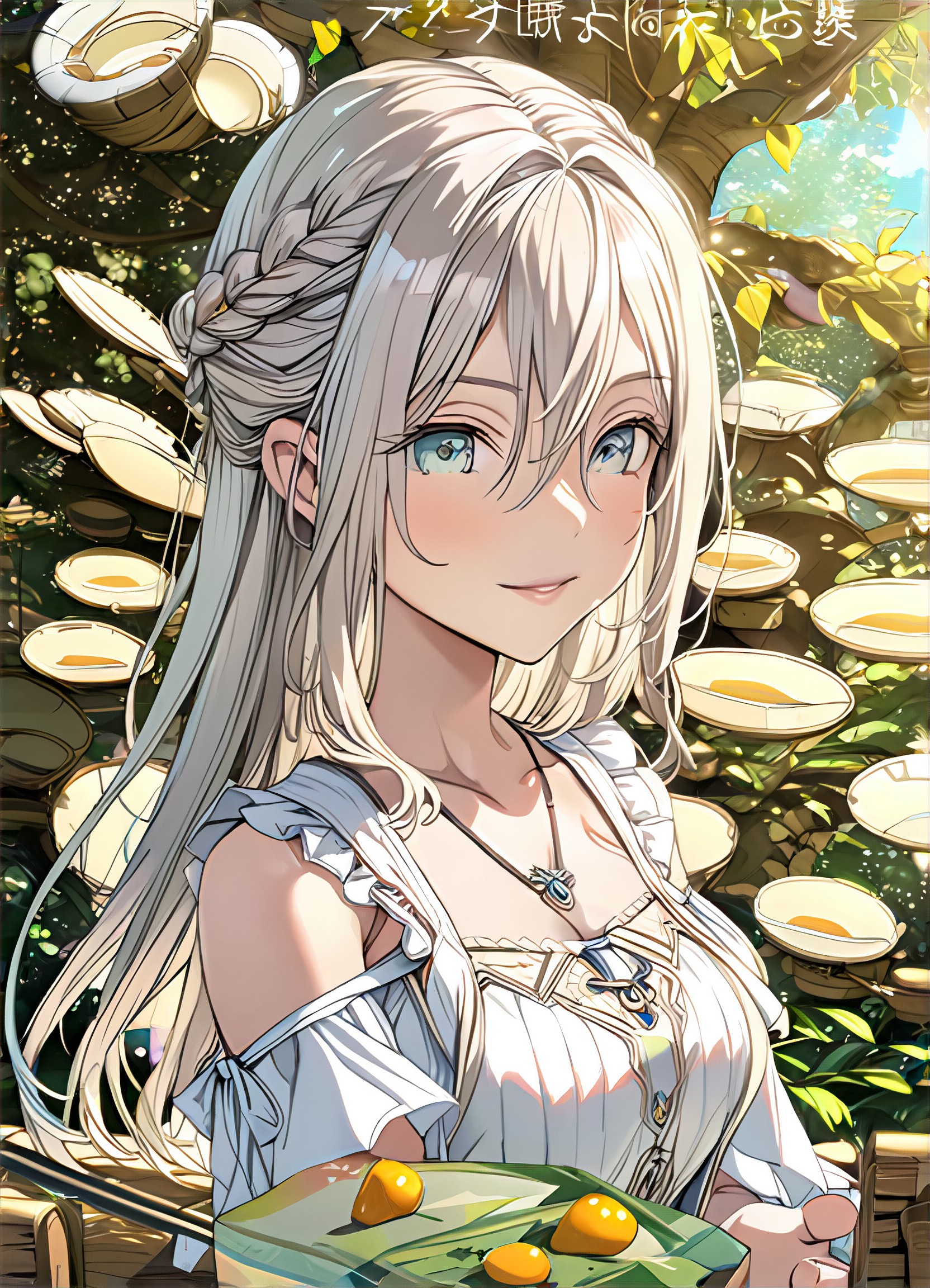 The girl among the flowers image