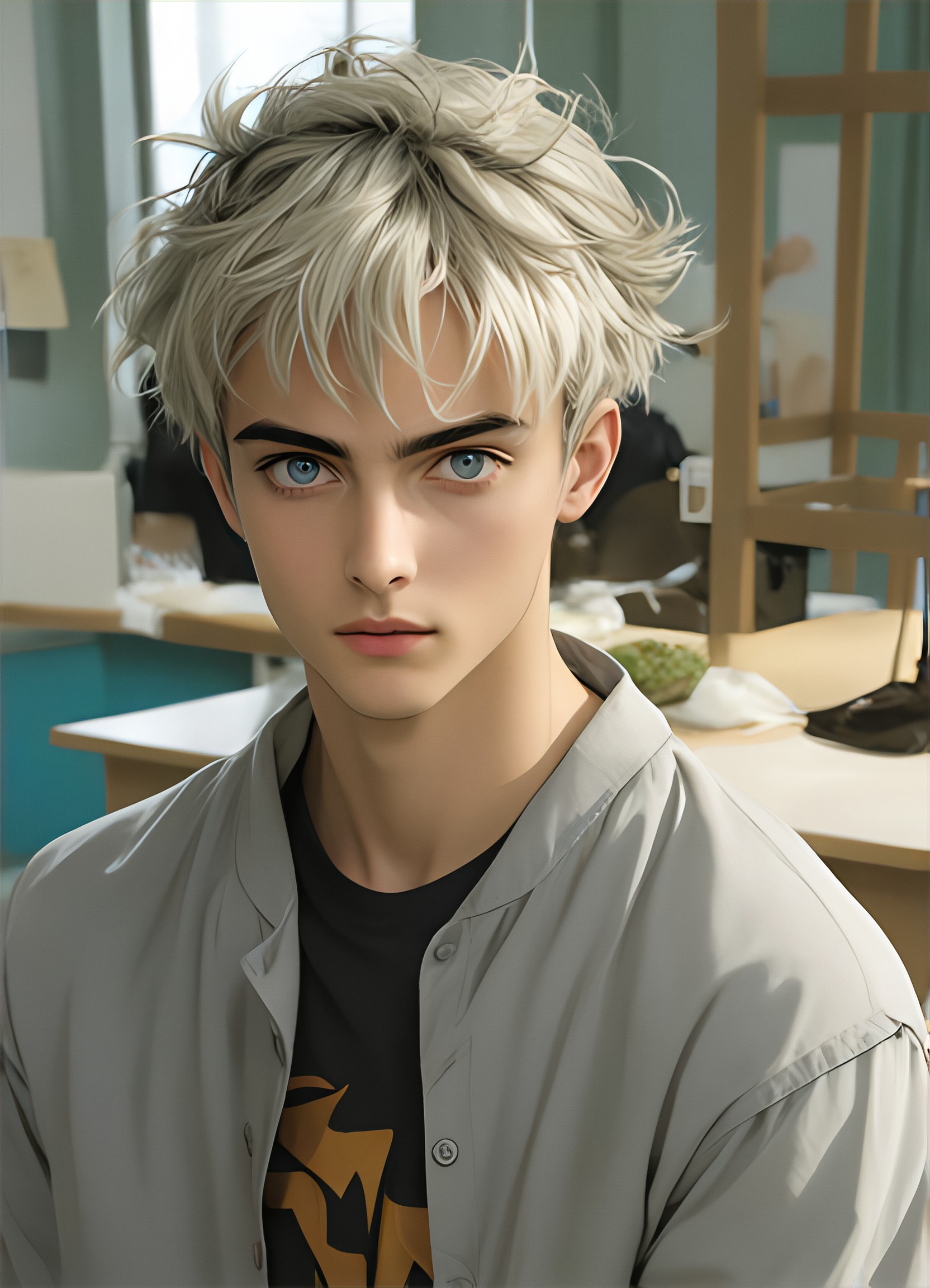 Handsome blond guy image