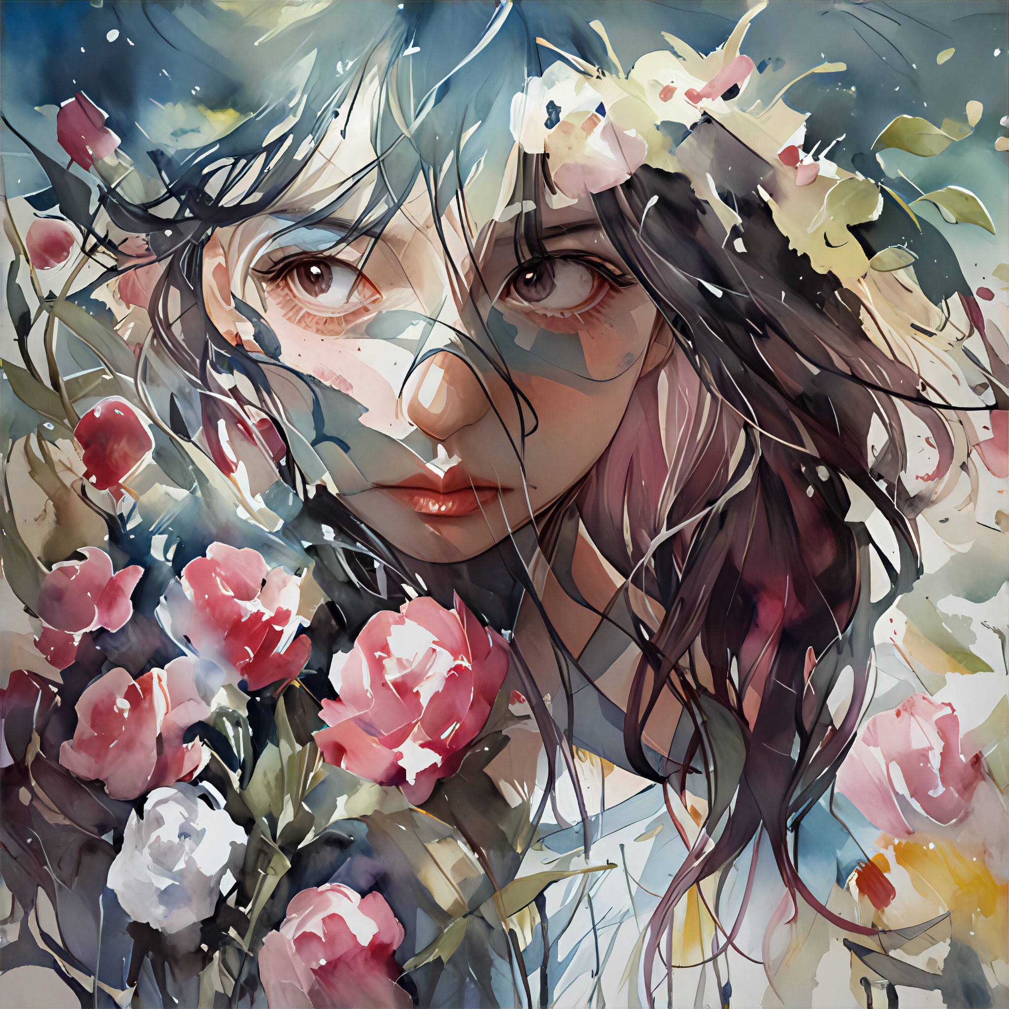 a1.art-generated Pink Flower image