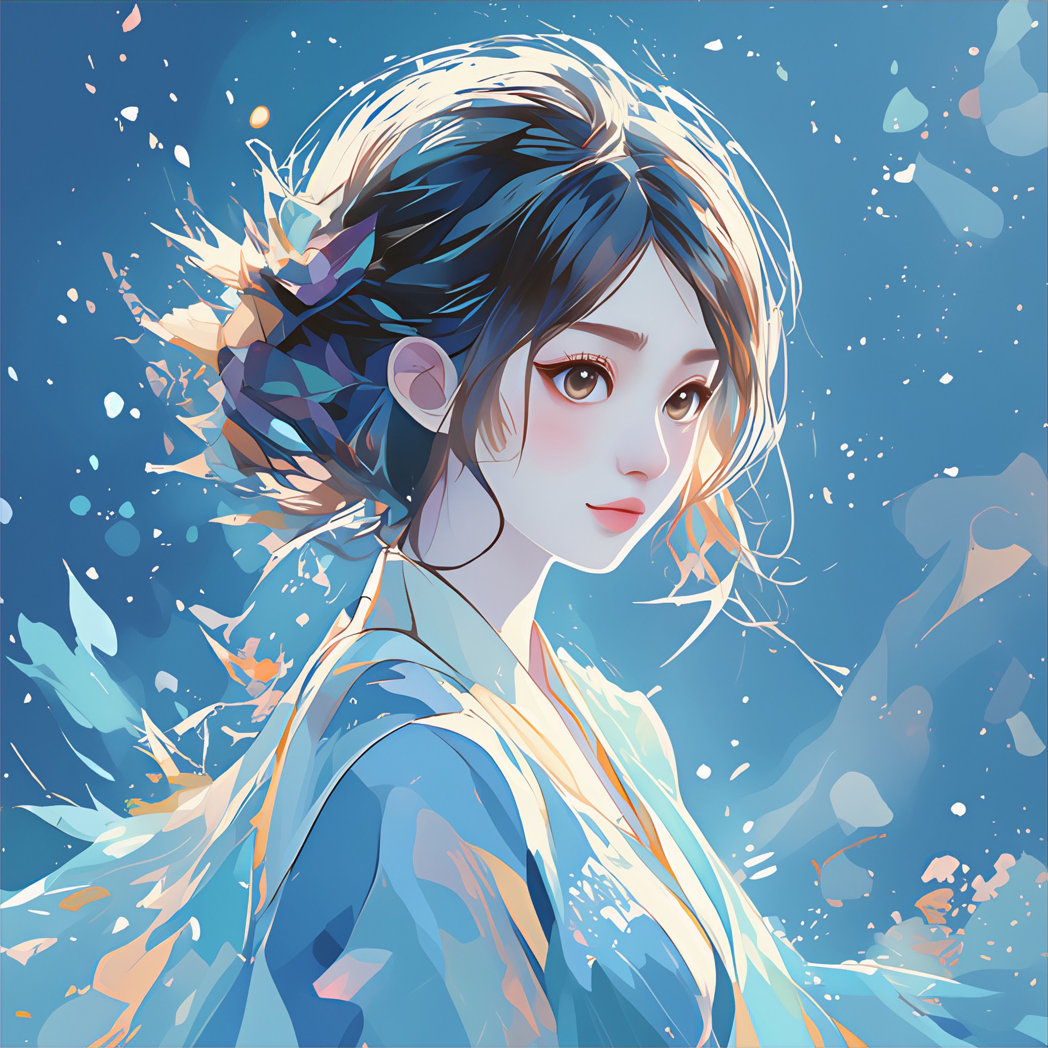 Realistic beauties transformed into anime beauties image