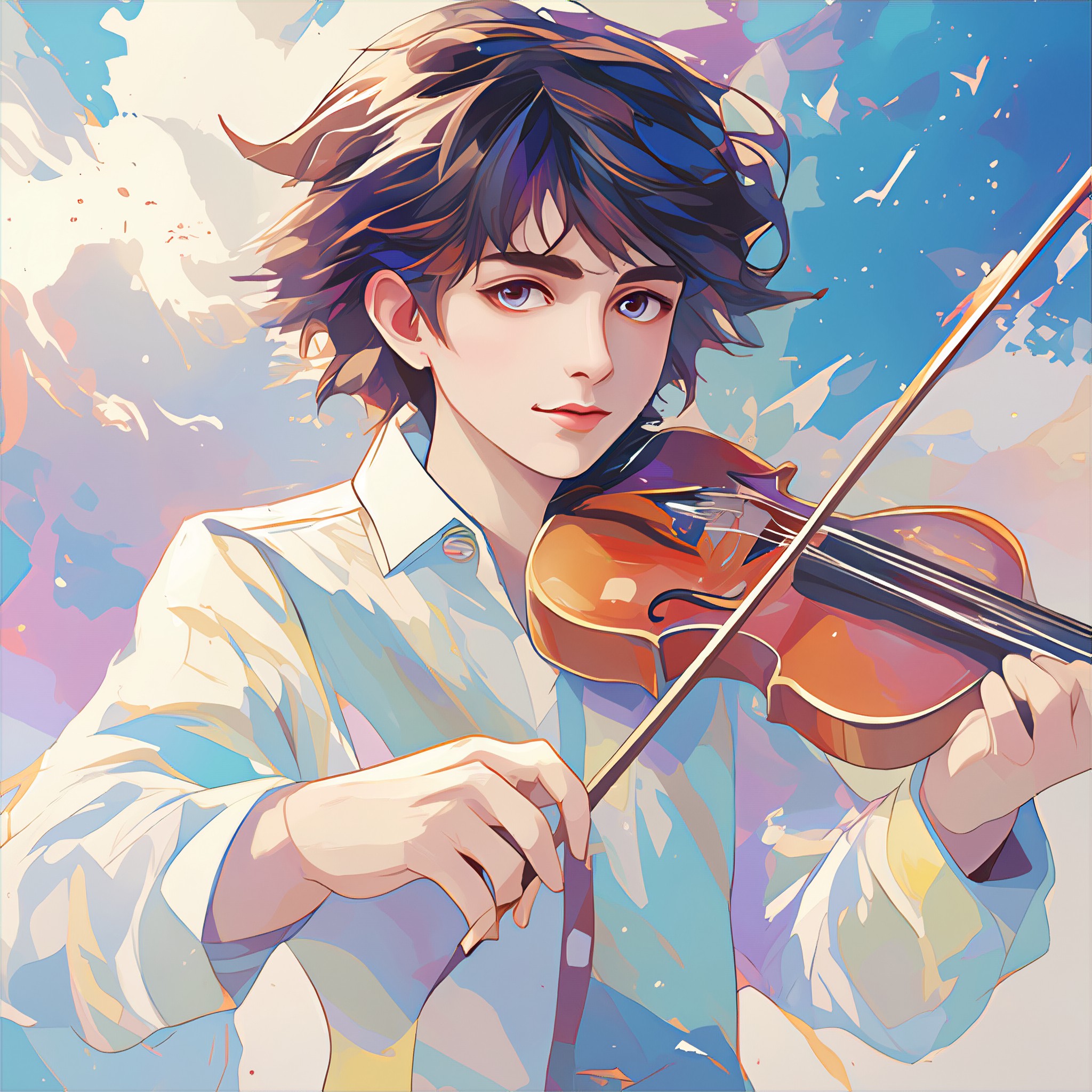 Pretty Figure with Violin image