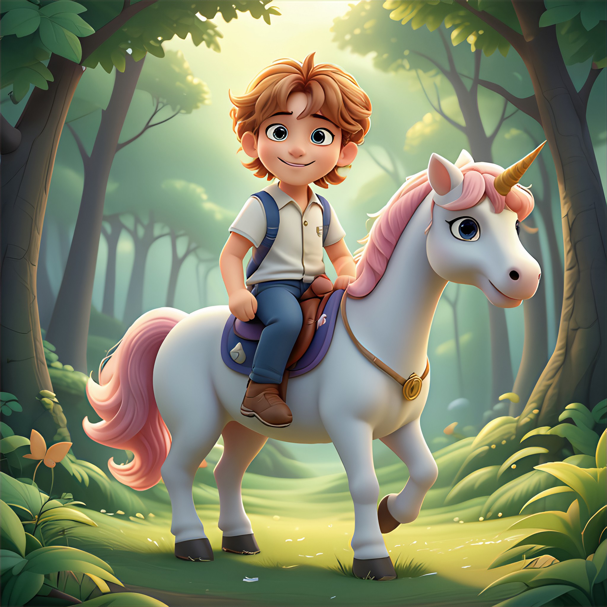 Animated Character with Unicorn image