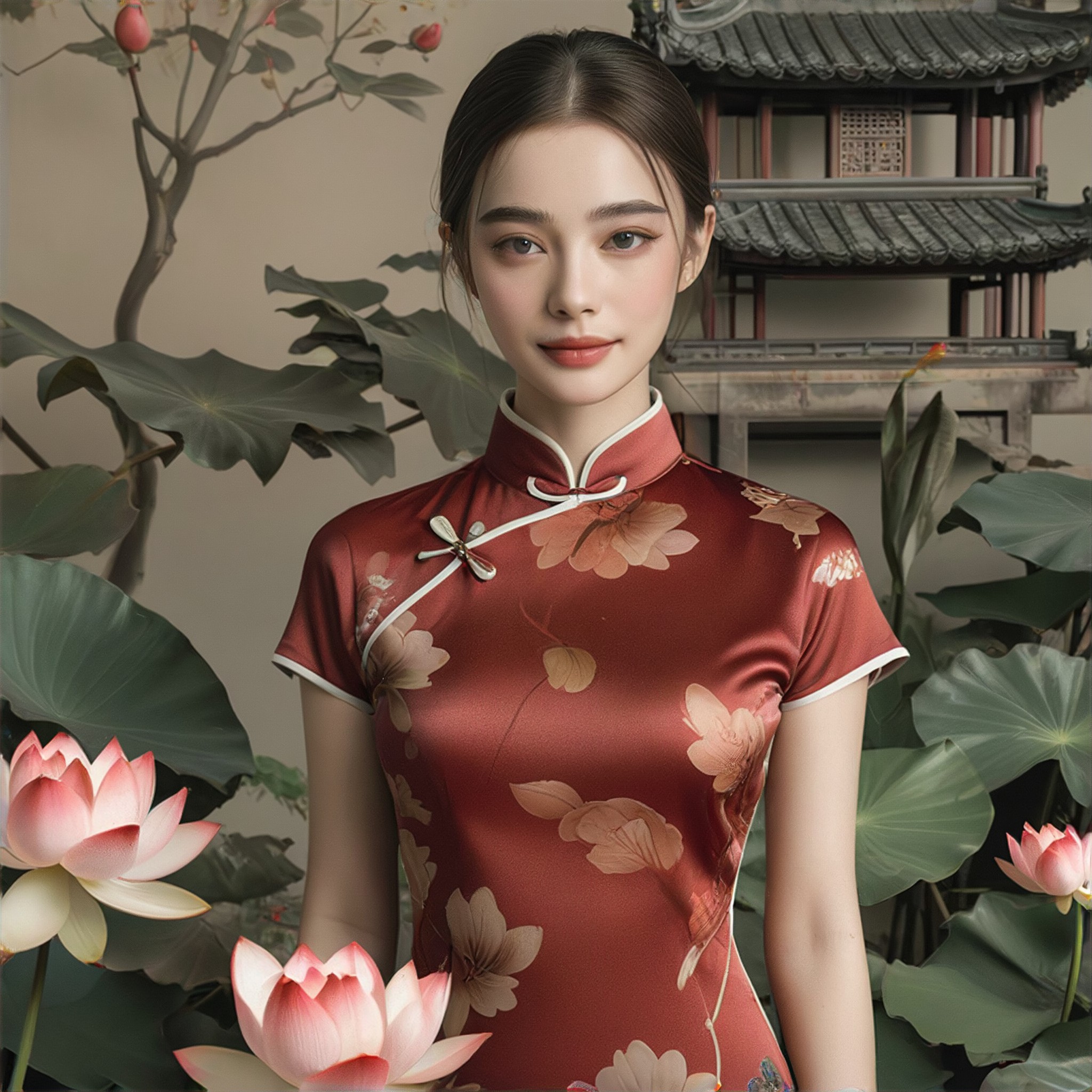 a1.art-generated Turquoise Qipao image
