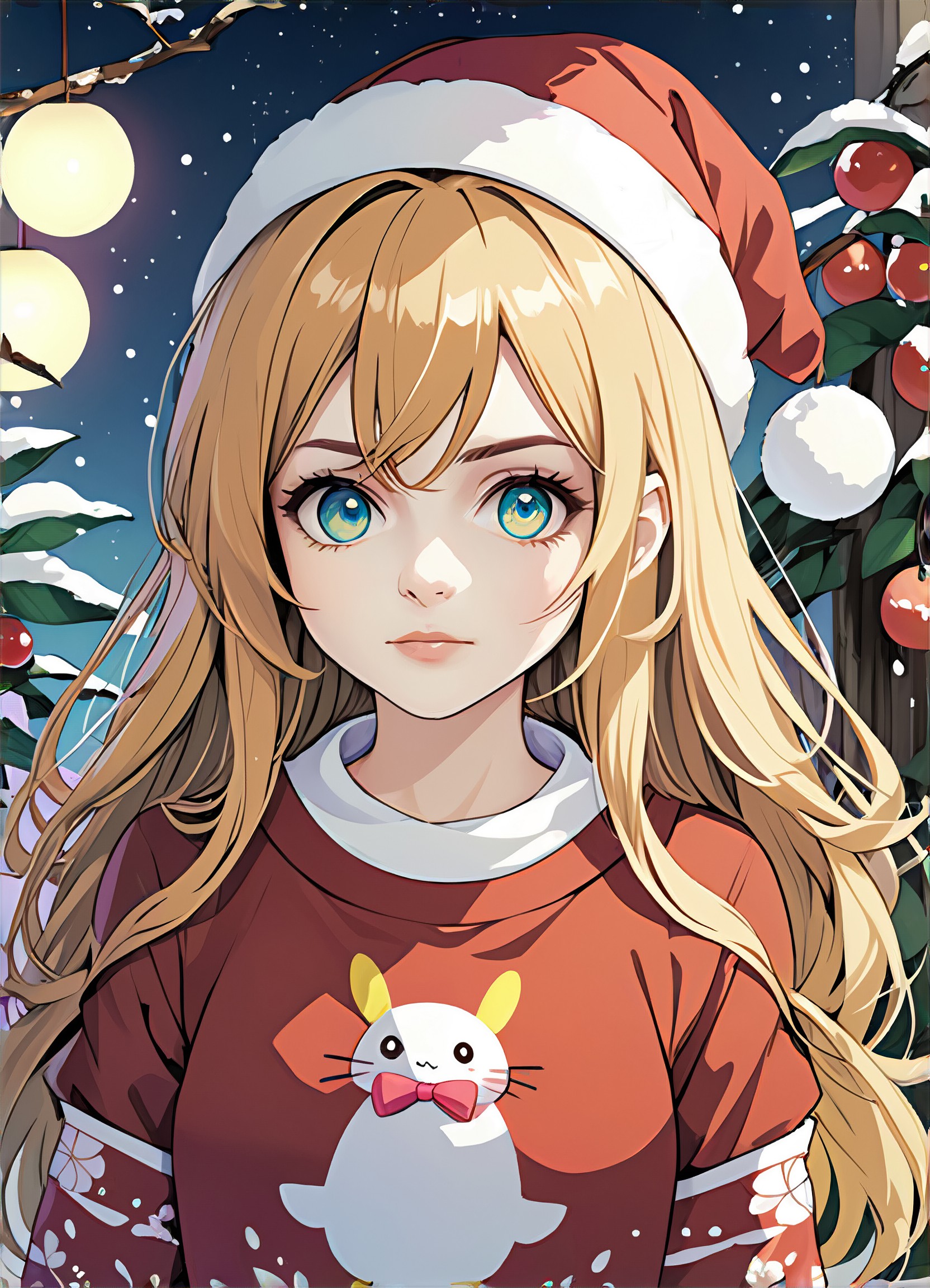 Christmas blonde little girl image