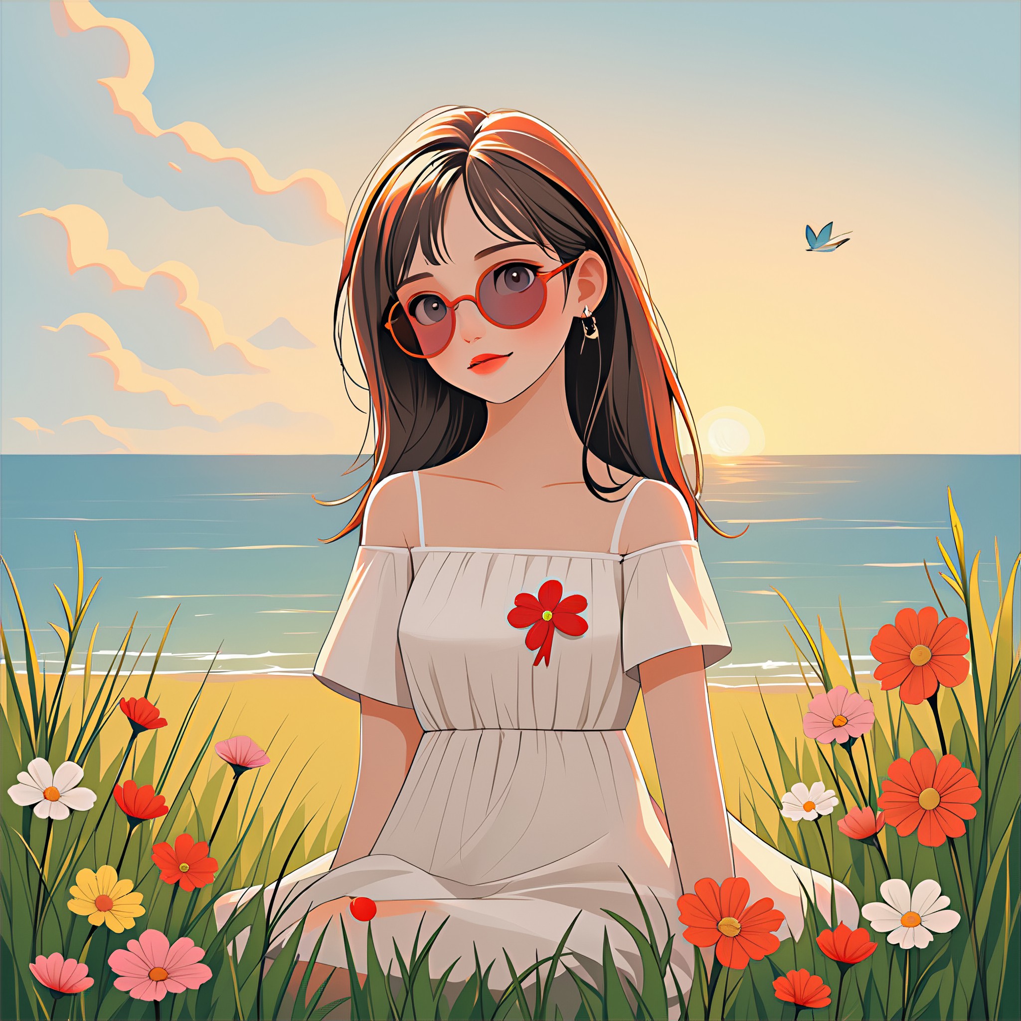 a1.art-generated Yellow Flowers image