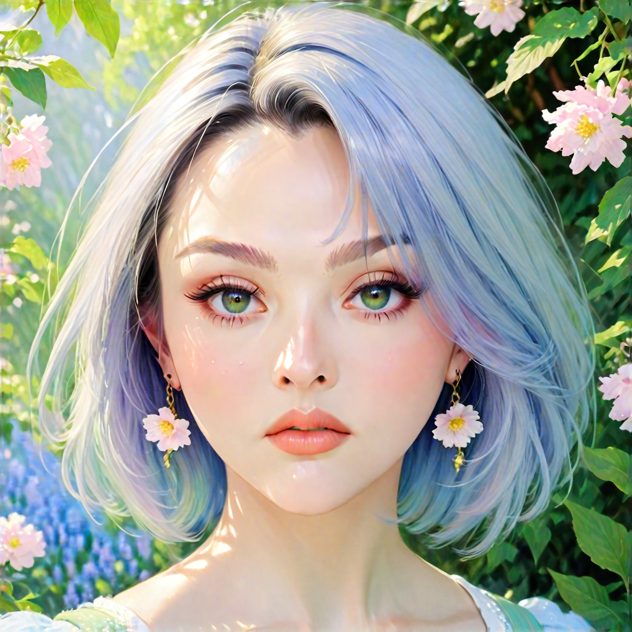 Monet Garden oil painting style image