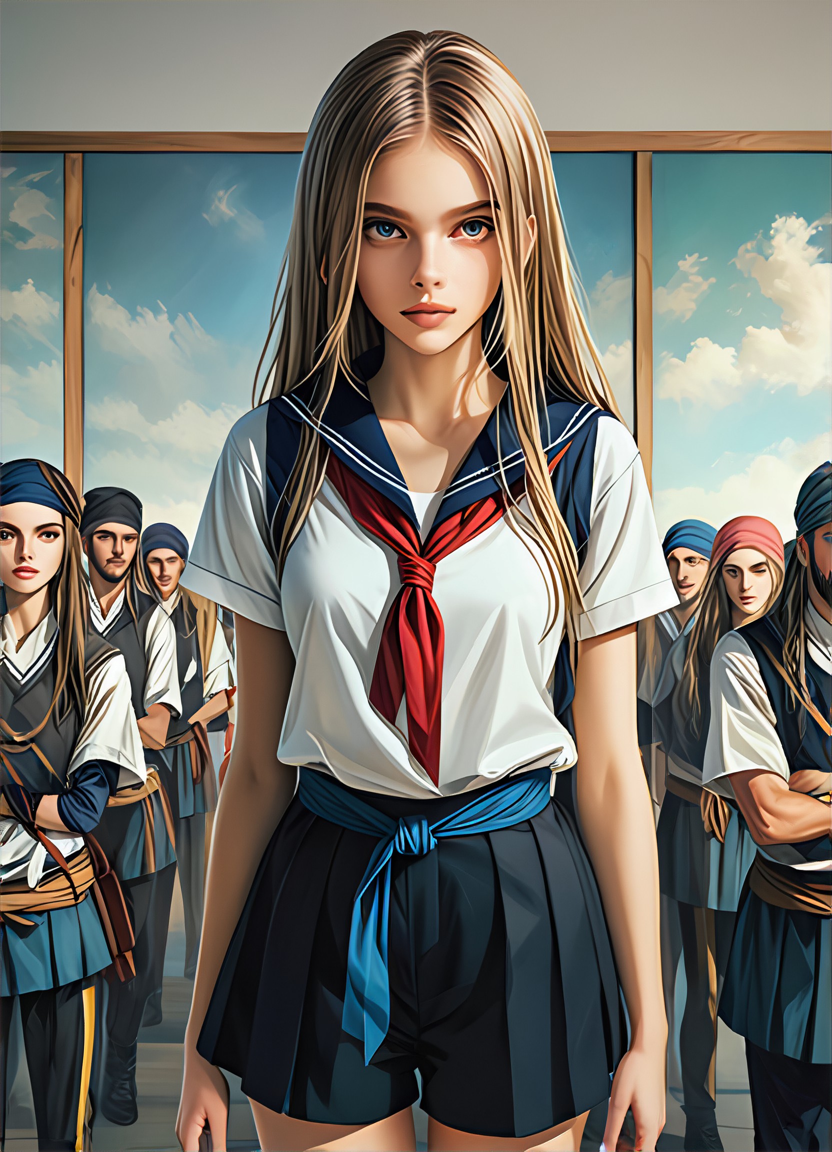 a1.art-generated Girl School Uniform image