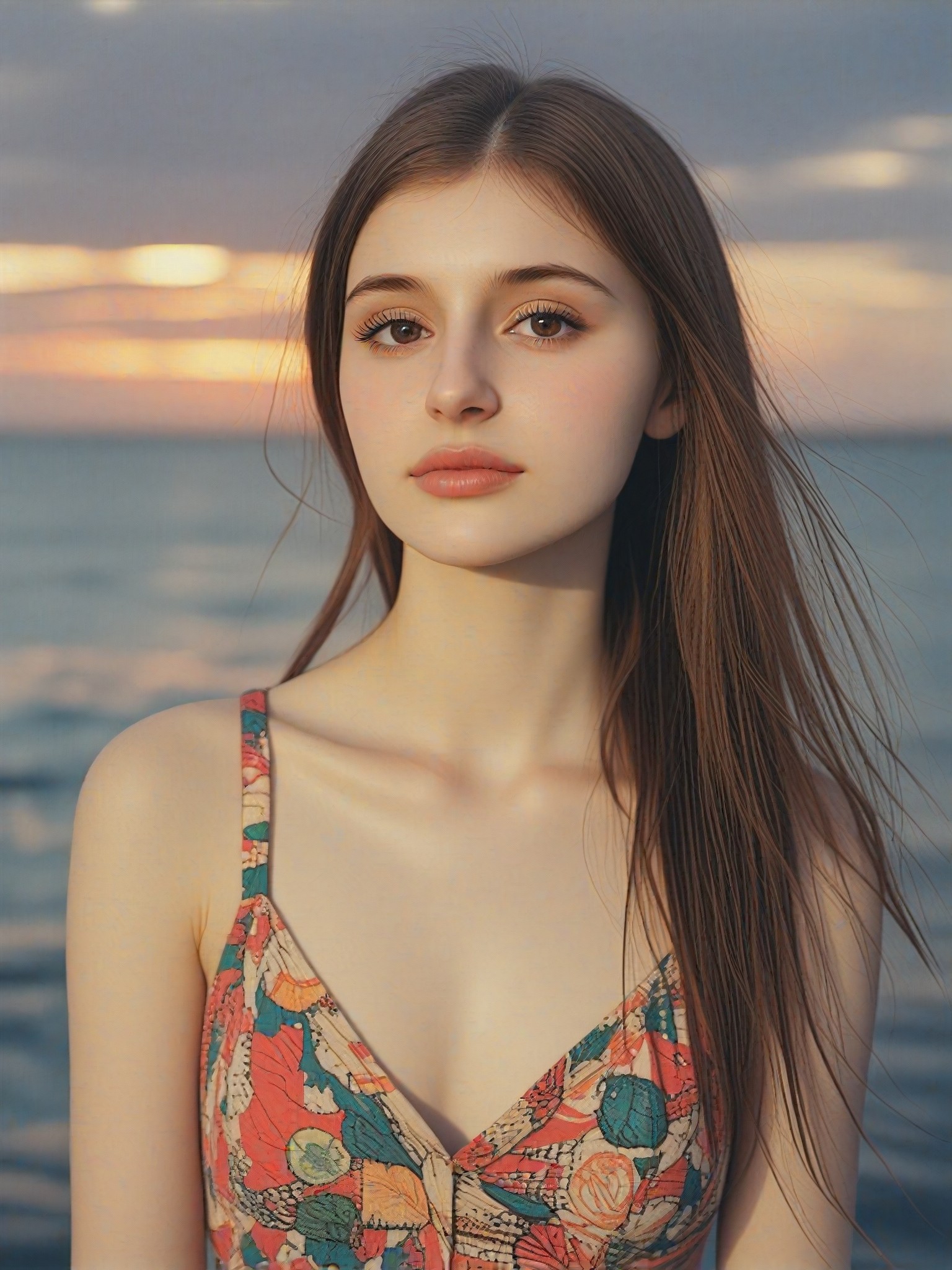 Sunset by the sea  image