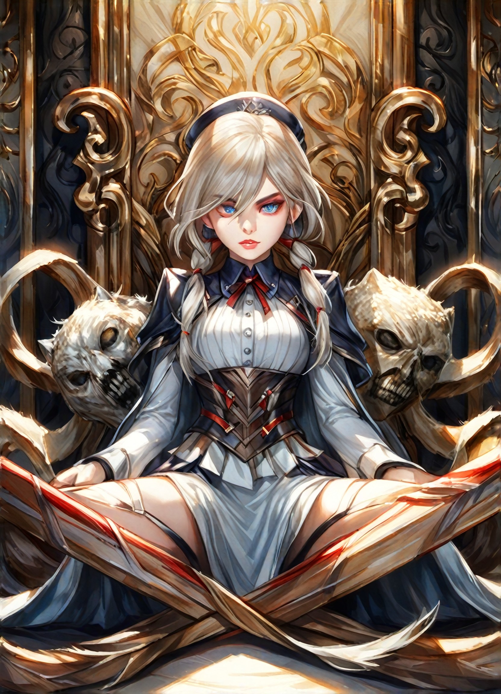 The majestic queen on the throne image