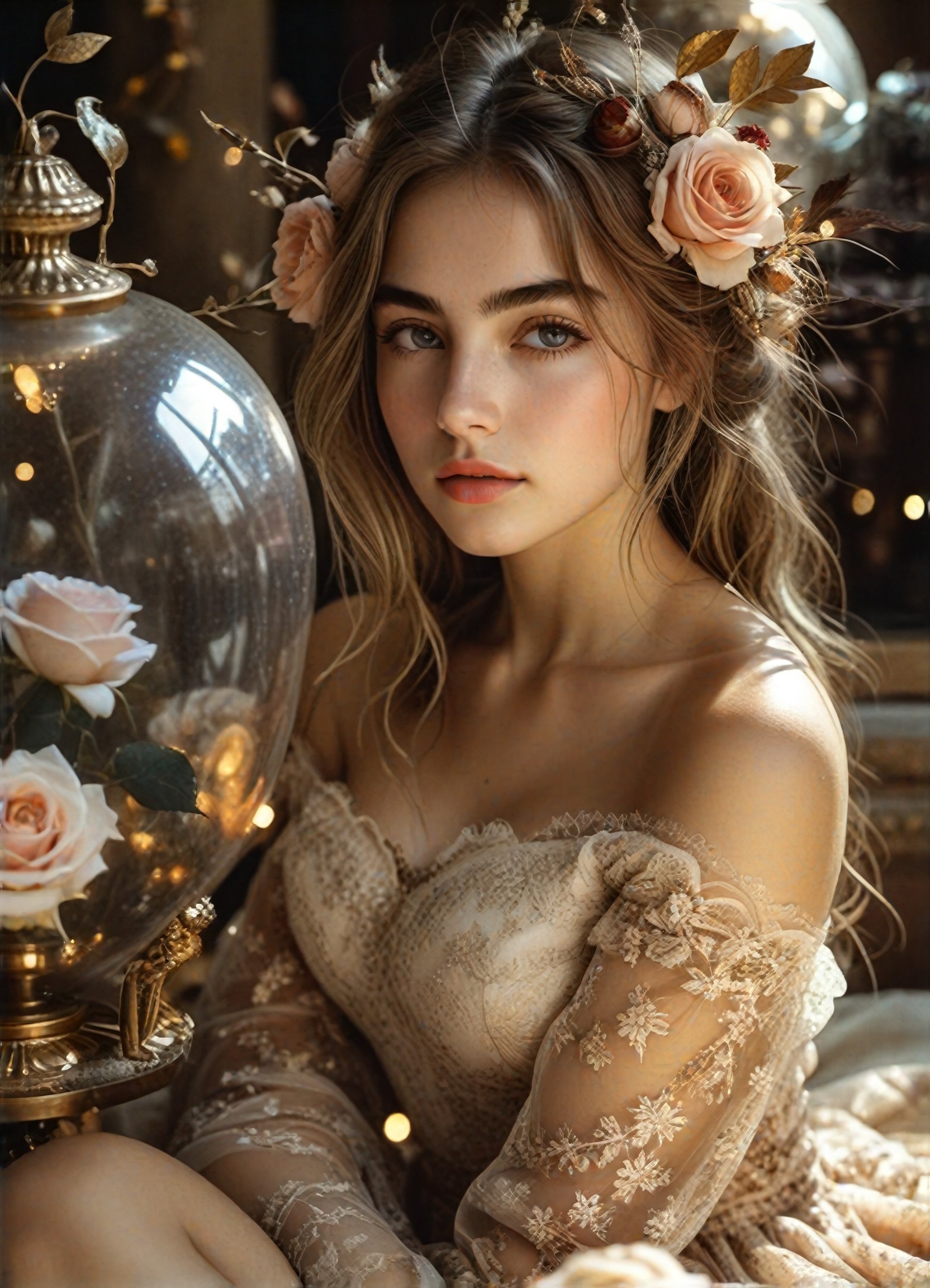 a1.art-generated Beige Roses image
