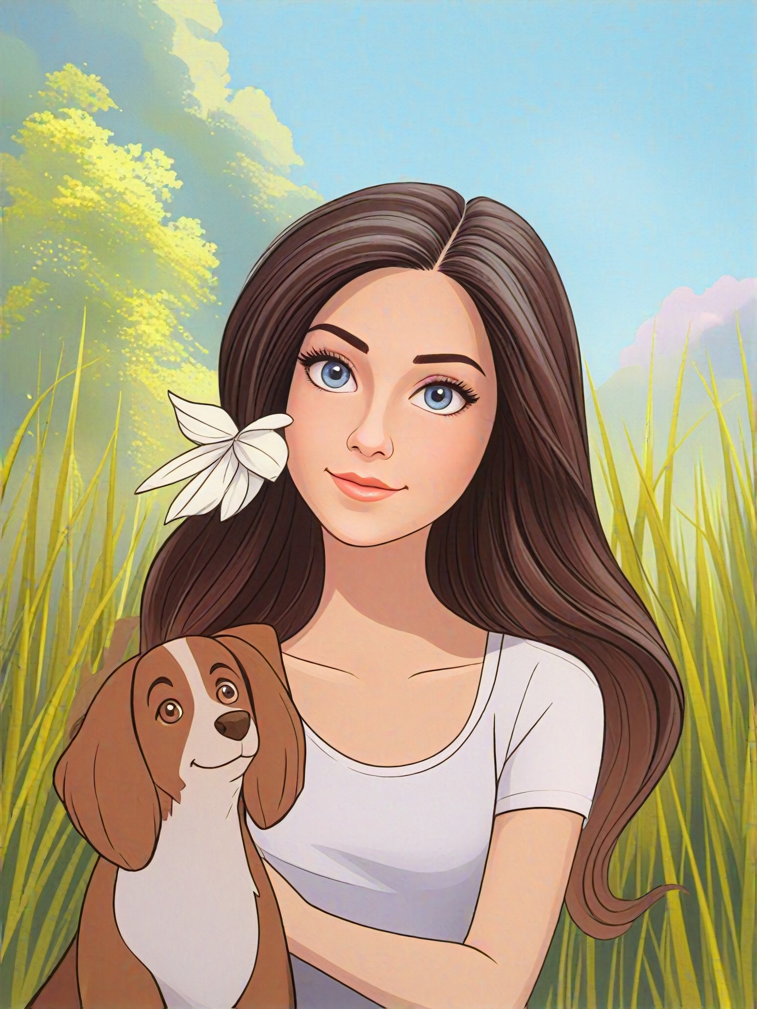 Take pictures with the dog image