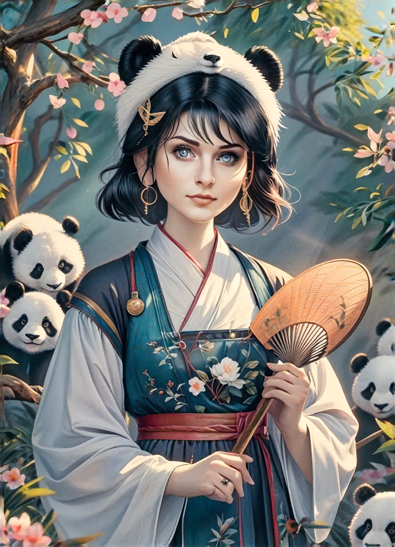 Hanfu Bear and Cat Photos image