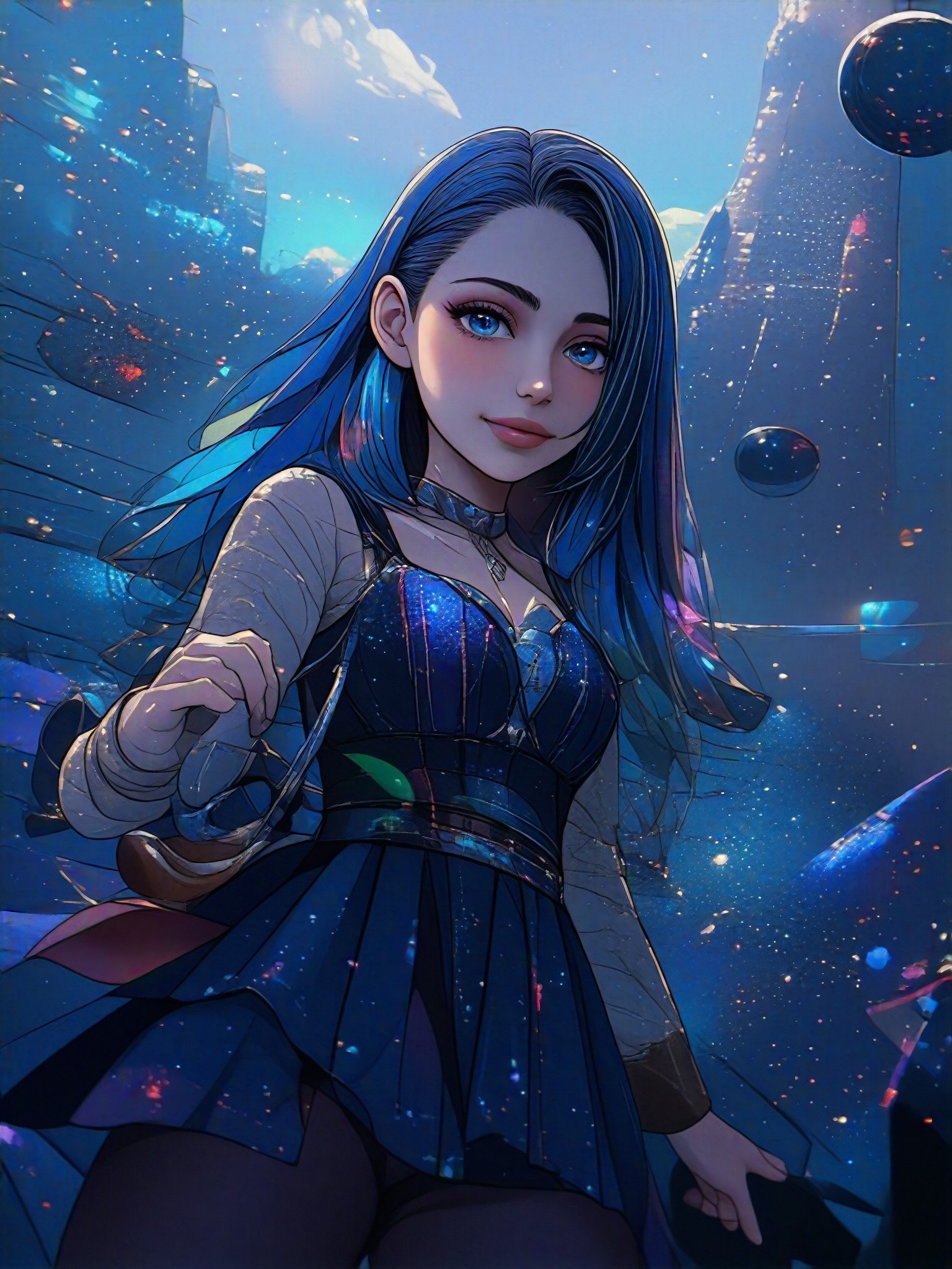 Starry Sky Theme Cartoon Stylish image