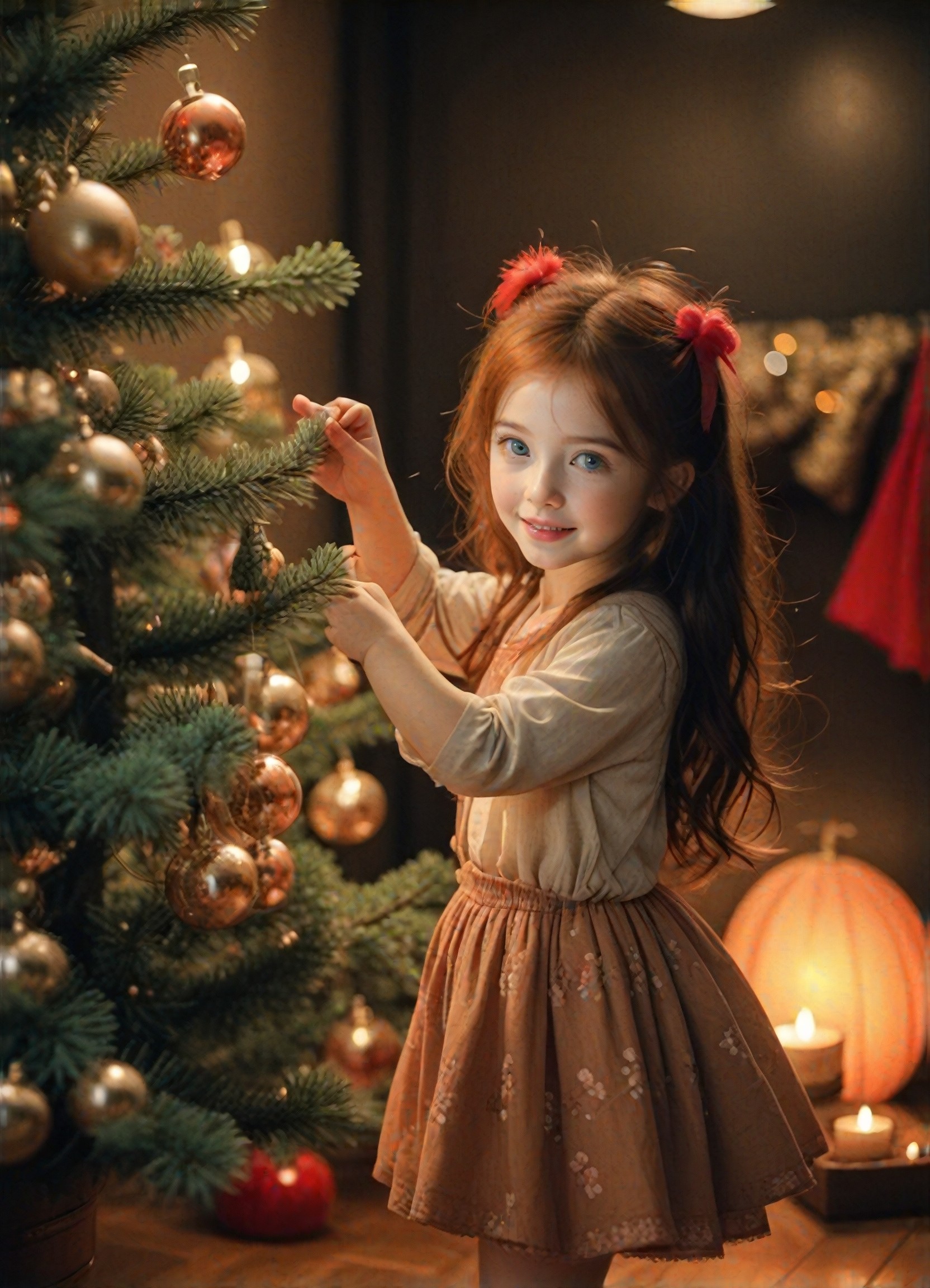 Indoor photo under Christmas tree image