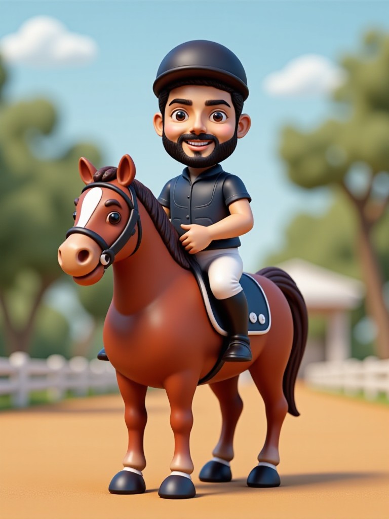 3D equestrian figure image