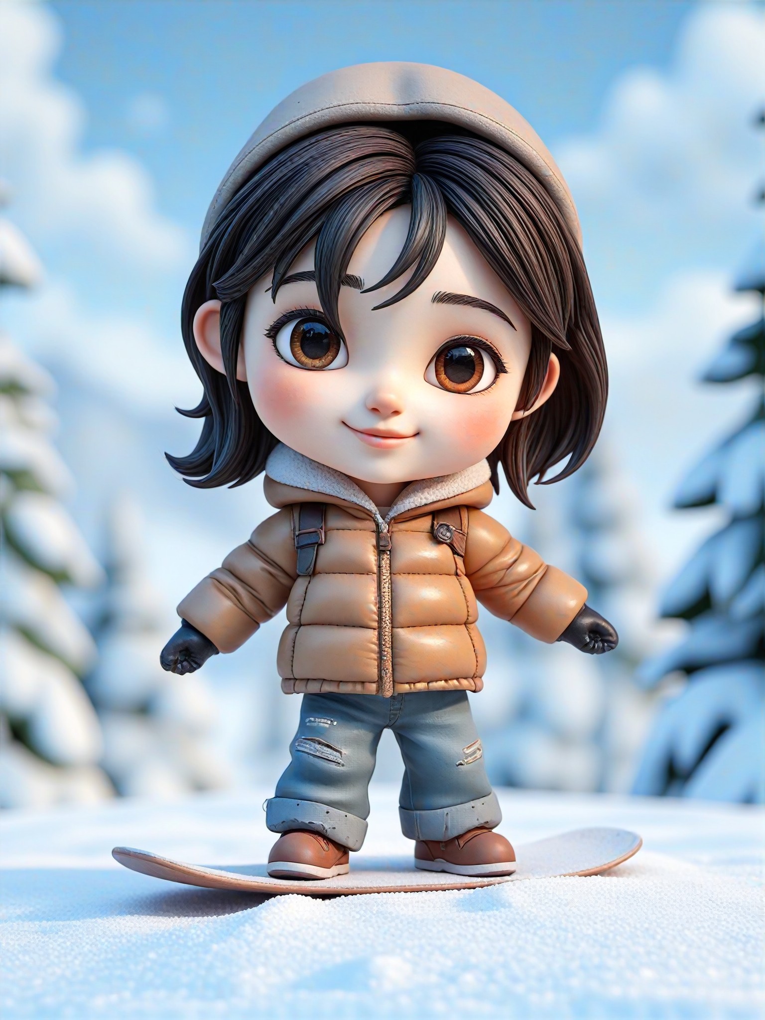 3D snowboard figures image