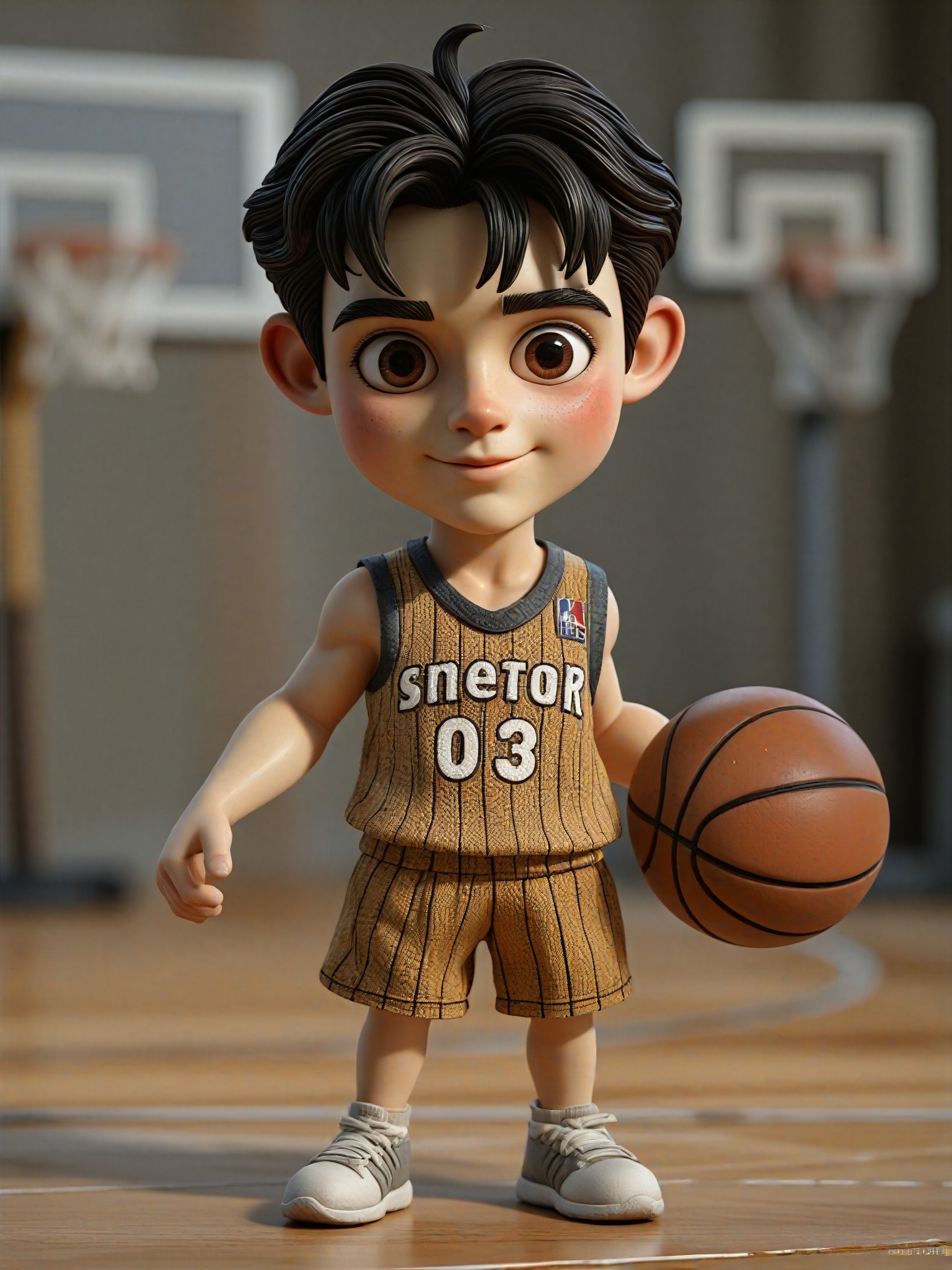 3D basketball figure image