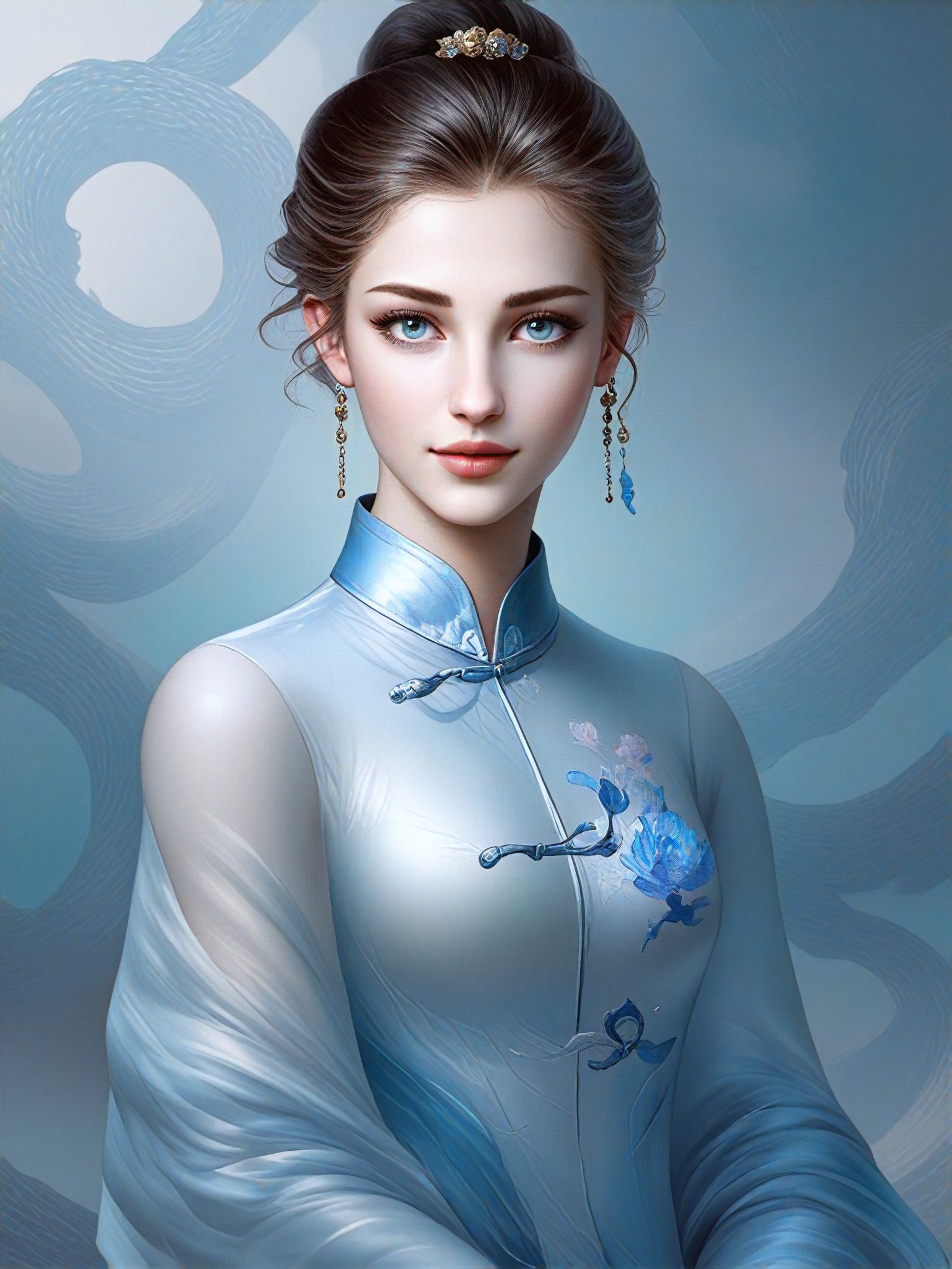 Blue and white porcelain image