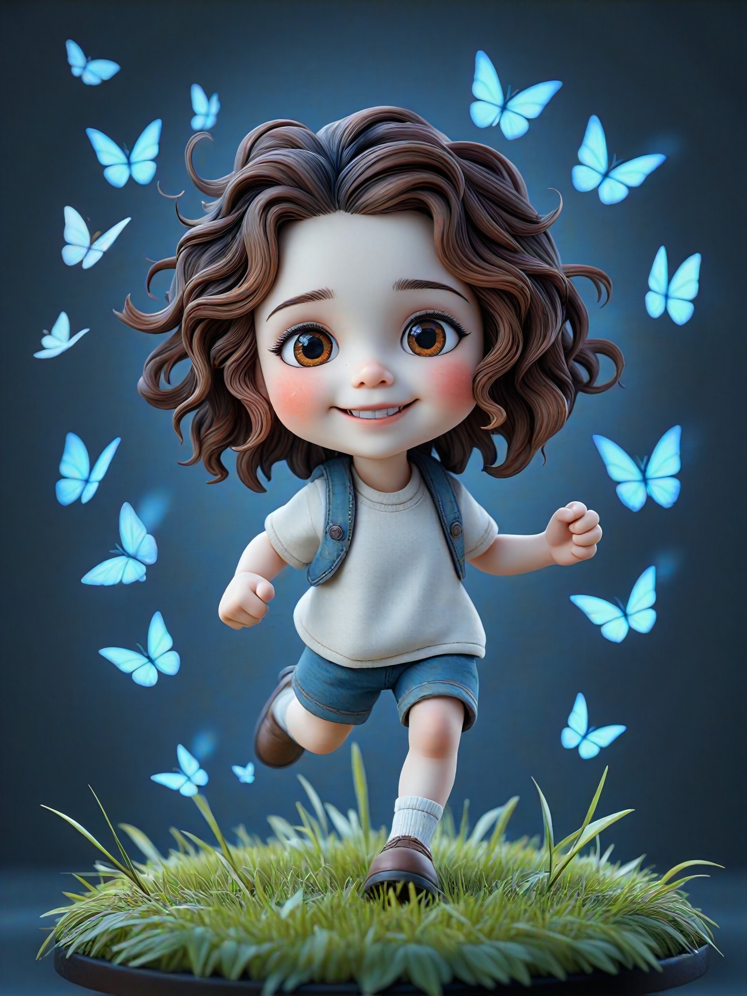 Blue Firefly Butterfly Pursuit image