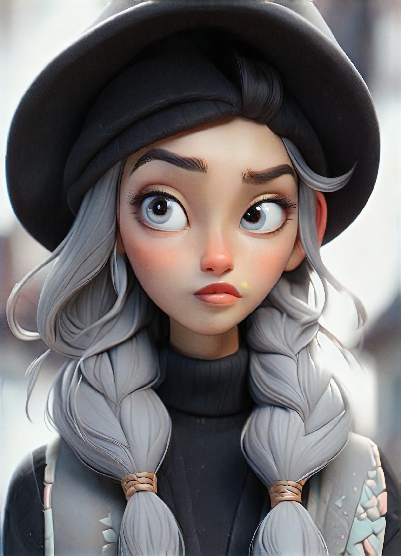 as if thinking of sth. image