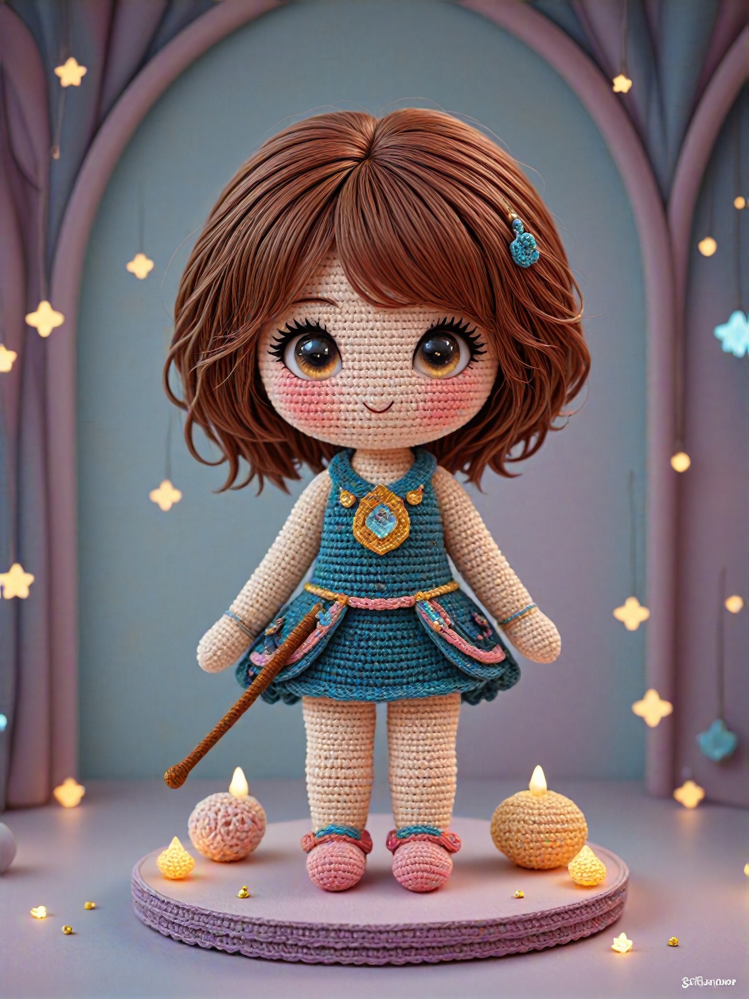 3D crochet doll image