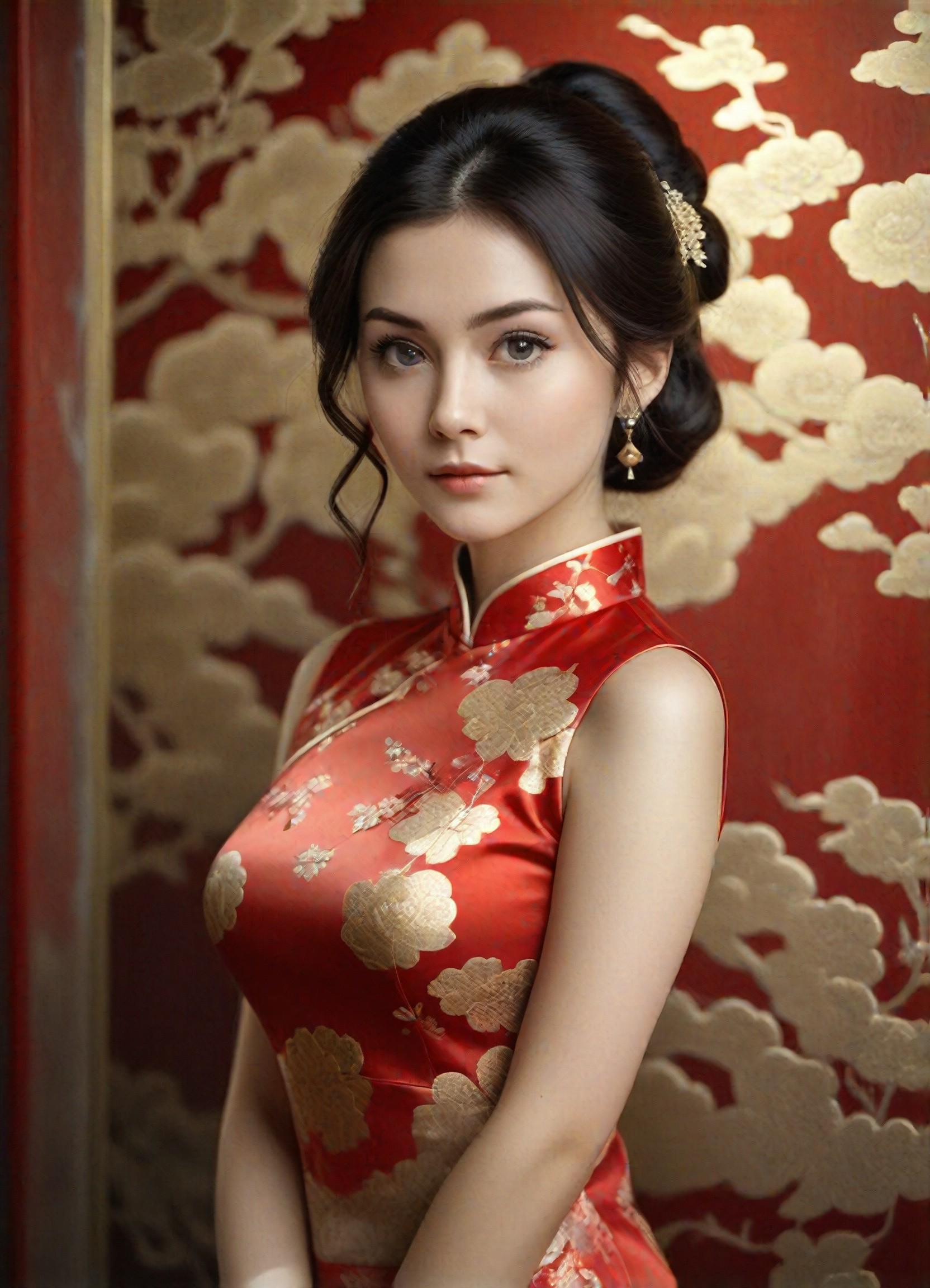 a1.art-generated Turquoise Qipao image