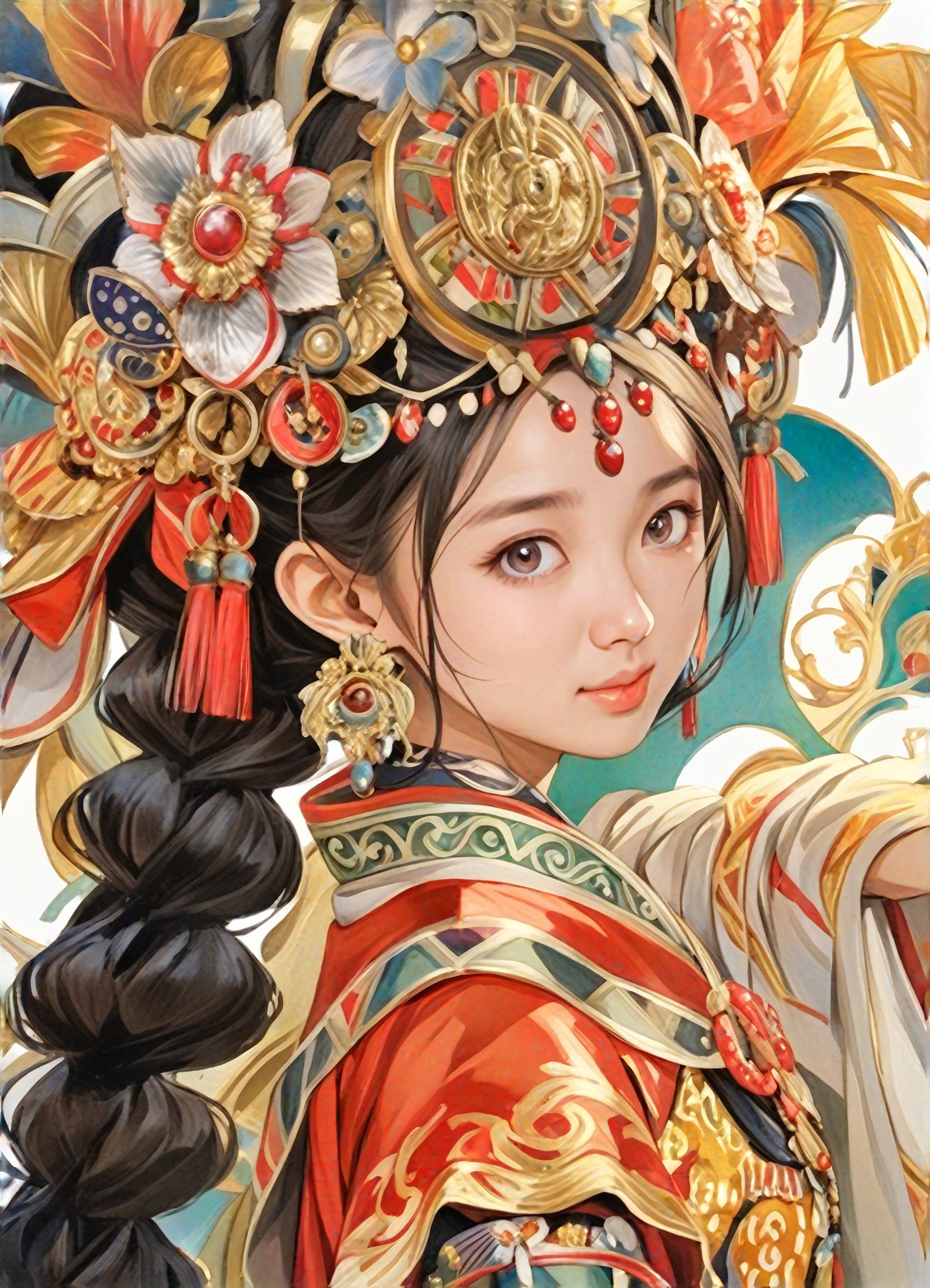 The Eastern Goddess with Gorgeous Headdress image