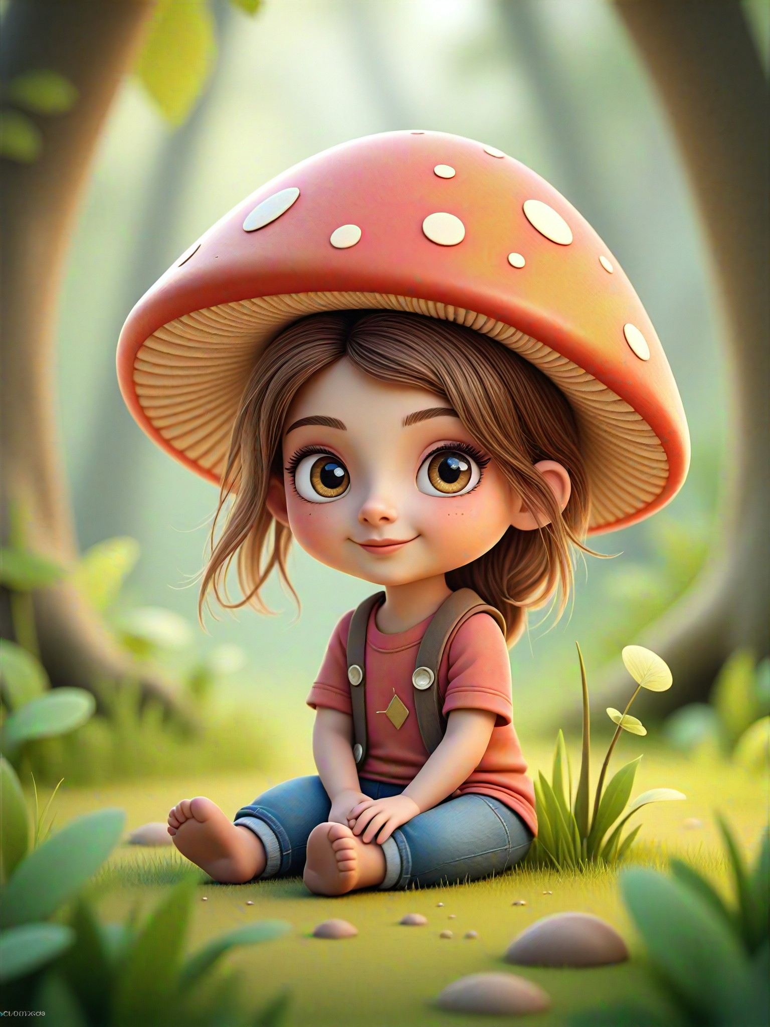 There are big mushrooms growing on the head image