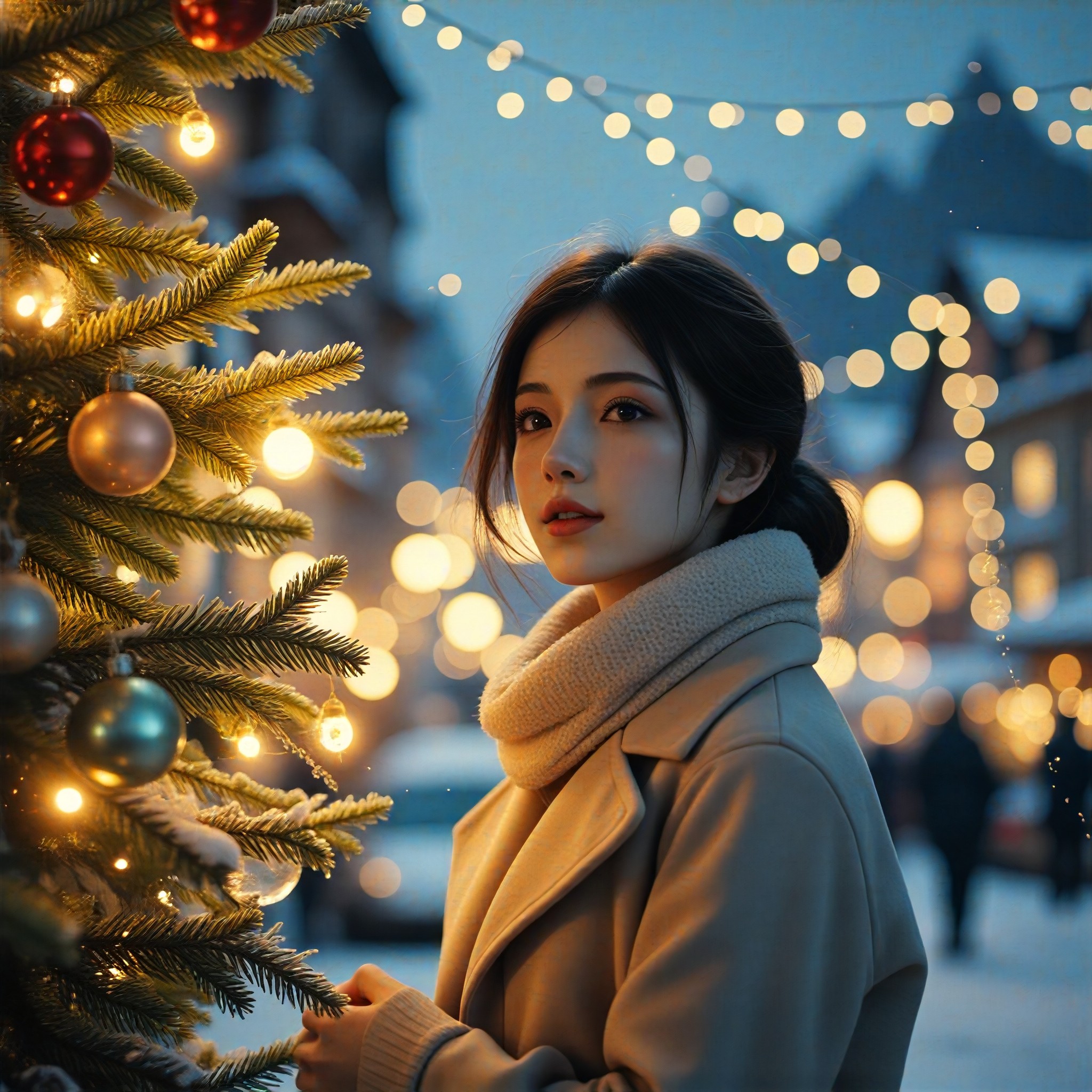 [Master_Sovie Portrait Art] 🎄  On a brightly lit Christmas night, capture the most beautiful holiday dreams! image