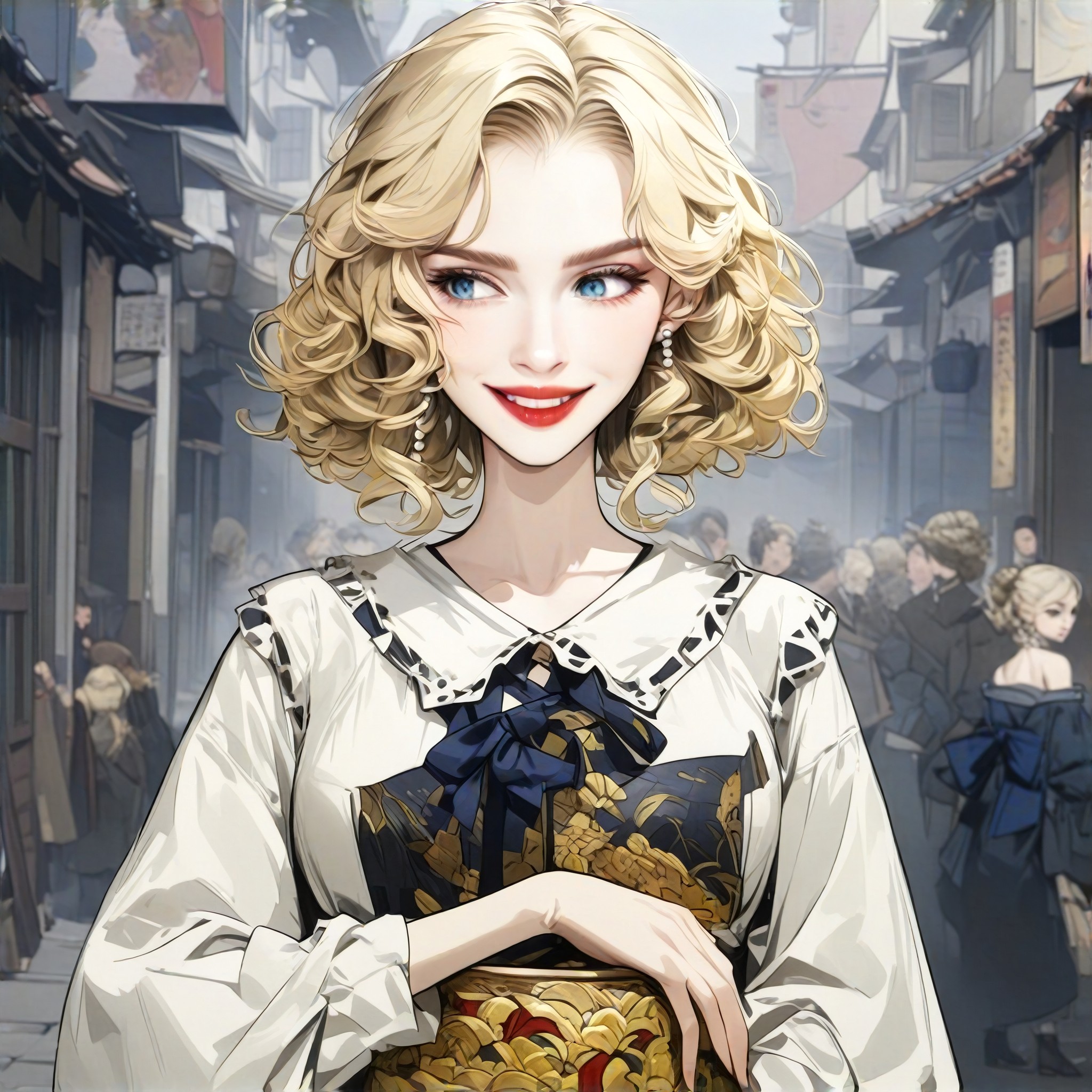 The girl wearing pearl earrings image
