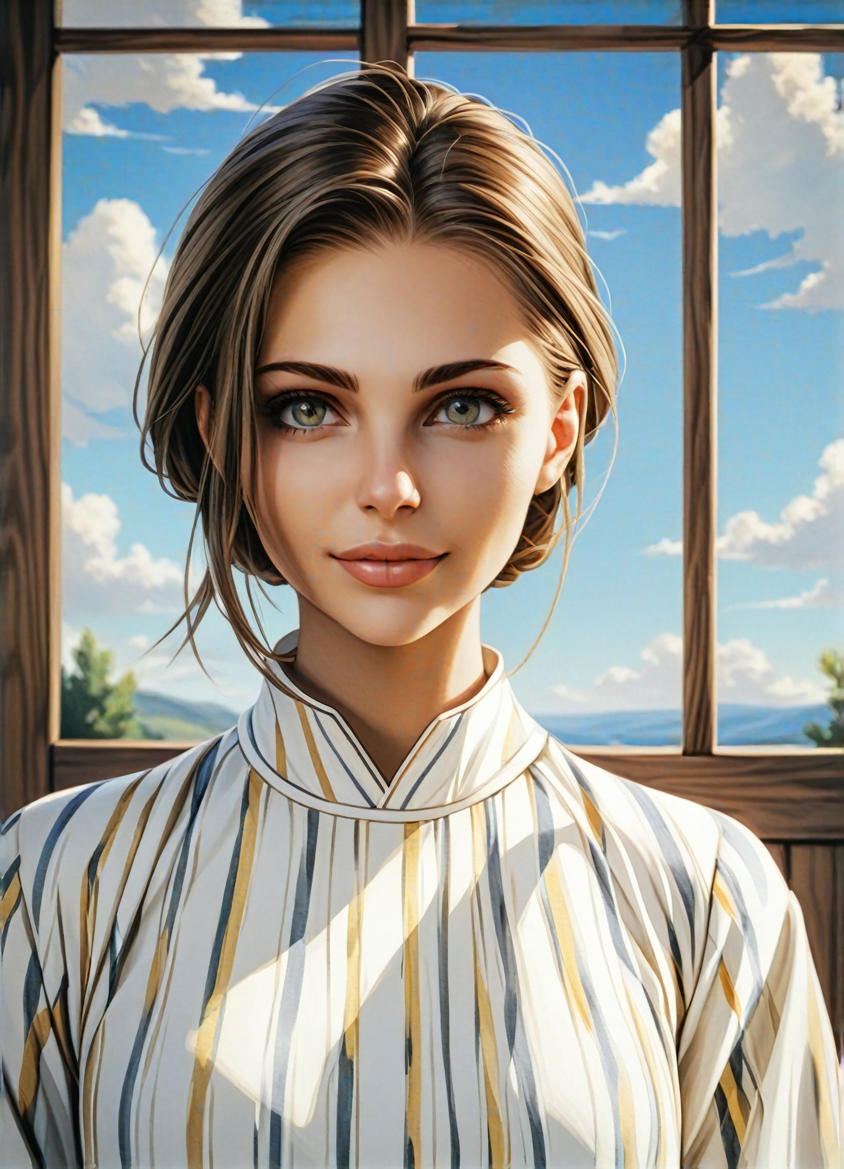 Elegant style upper half photo image