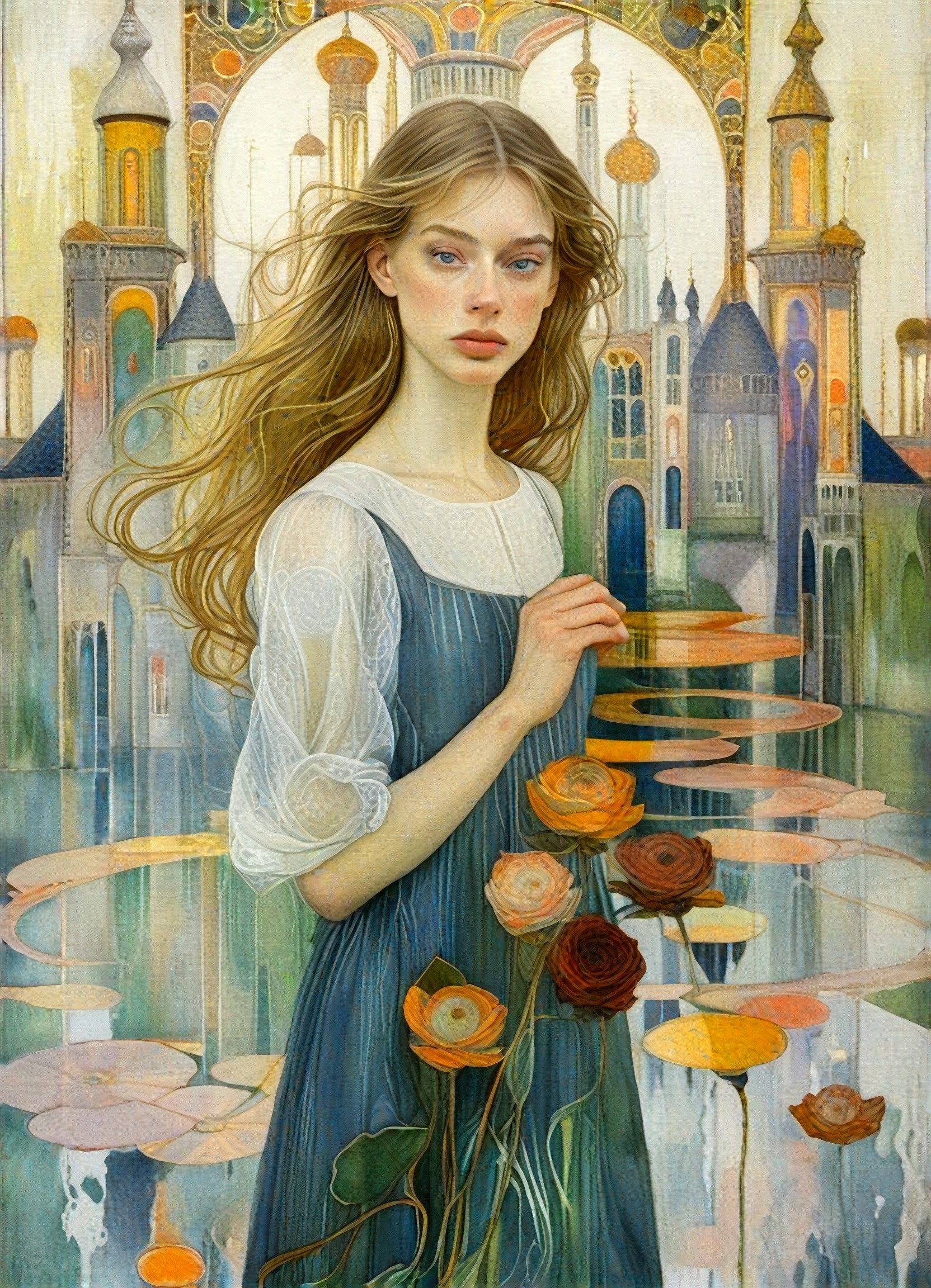 Colored lead painting image