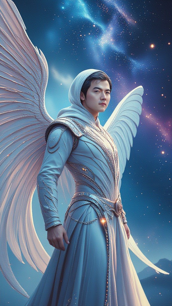 Transform Your Style to Futuristic Angel Attire Instantly | a1.art